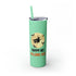 Happy All Hallows Eve Skinny Tumbler with Straw, 20oz