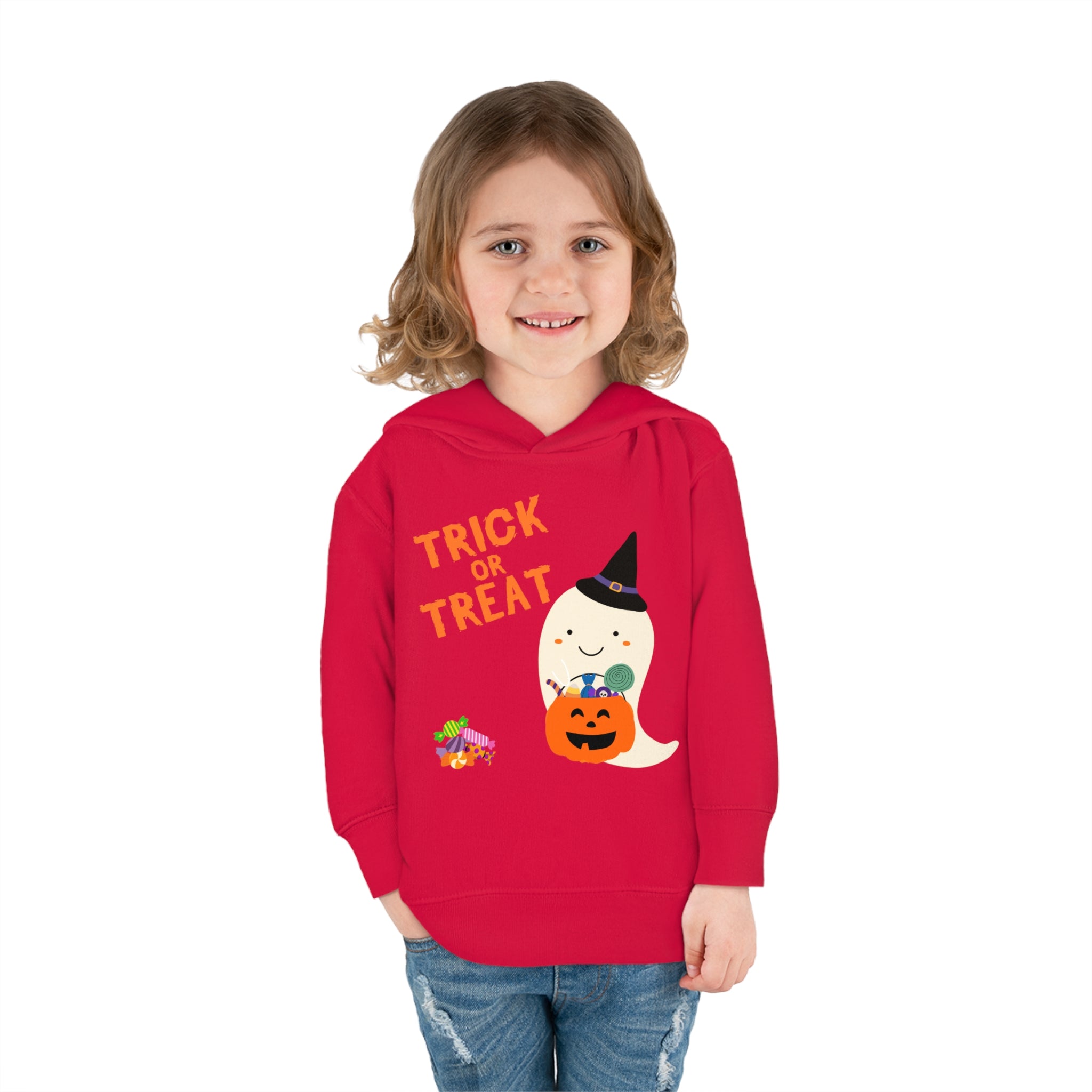 Trick or Treat Toddler Pullover Fleece Hoodie