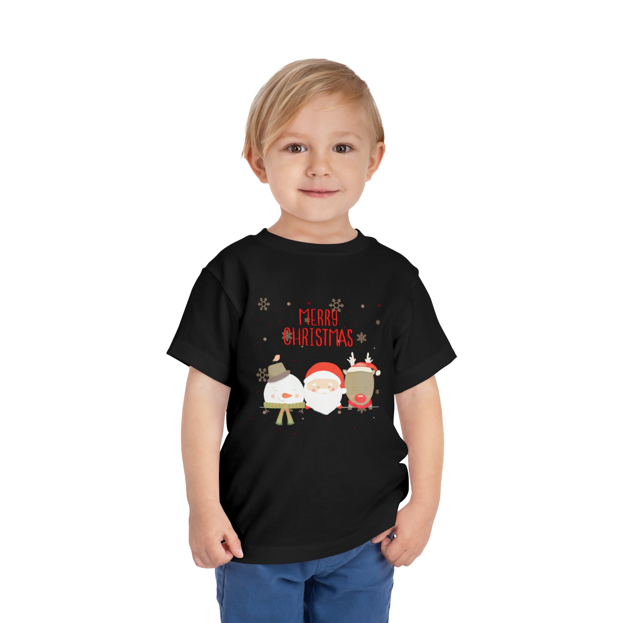 Merry Xmas Crew Toddler Short Sleeve Tee