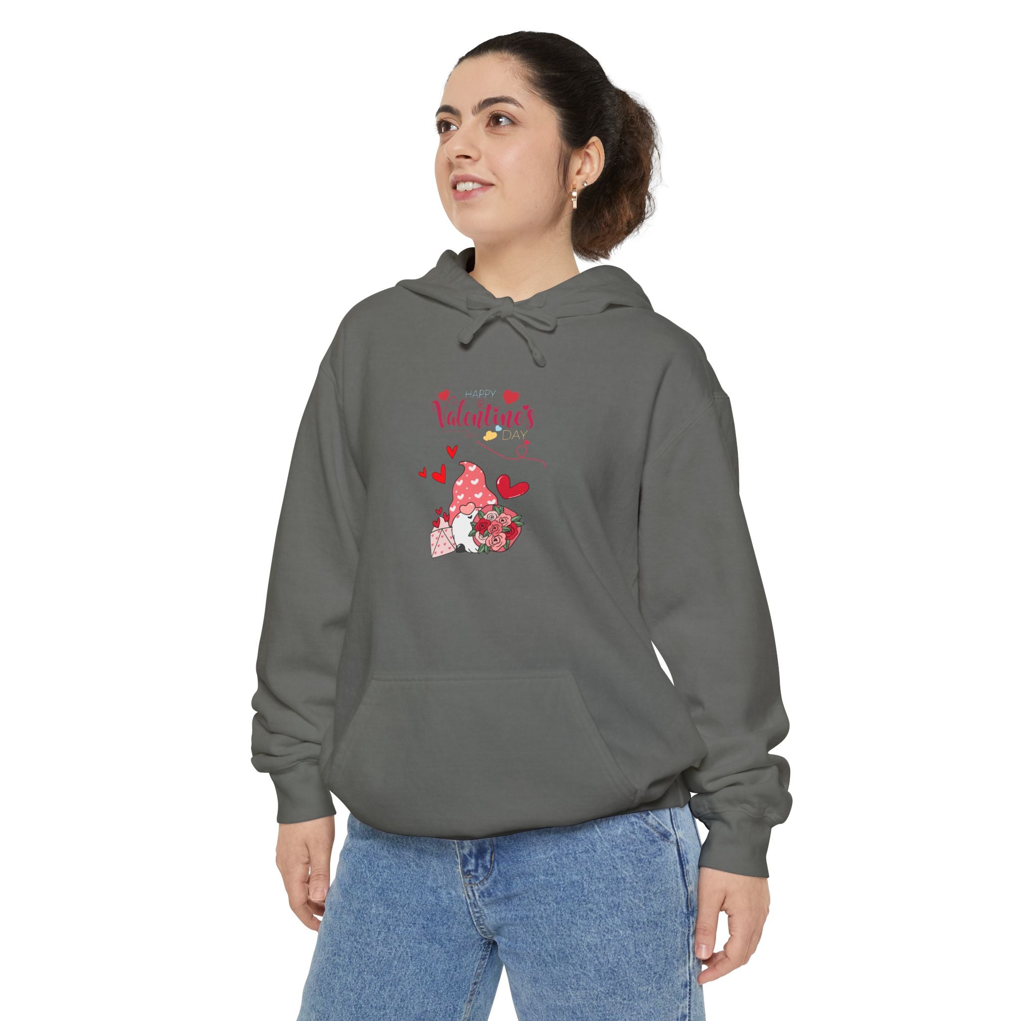 Gnome Valentine's Day Unisex Garment-Dyed Hoodie