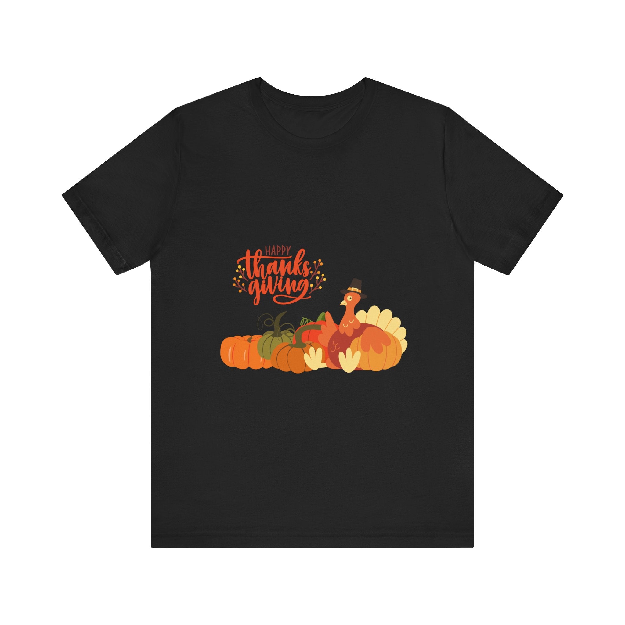 Happy Thanksgiving Turkey Unisex Jersey Short Sleeve Tee