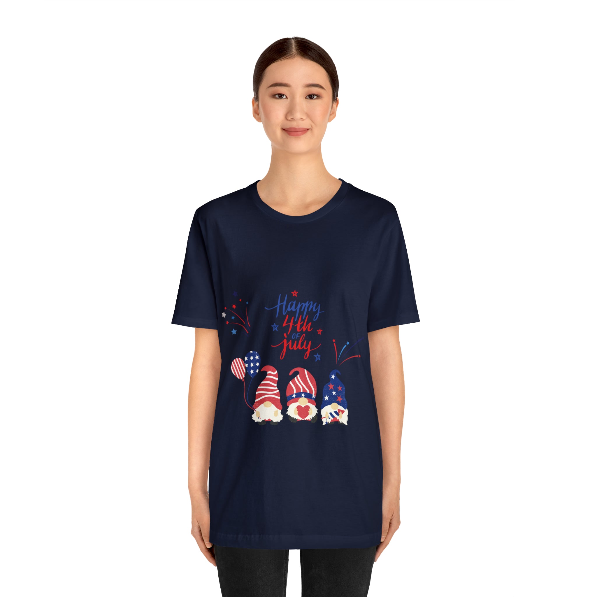 Happy 4th Of July Gnome Unisex Jersey Short Sleeve Tee