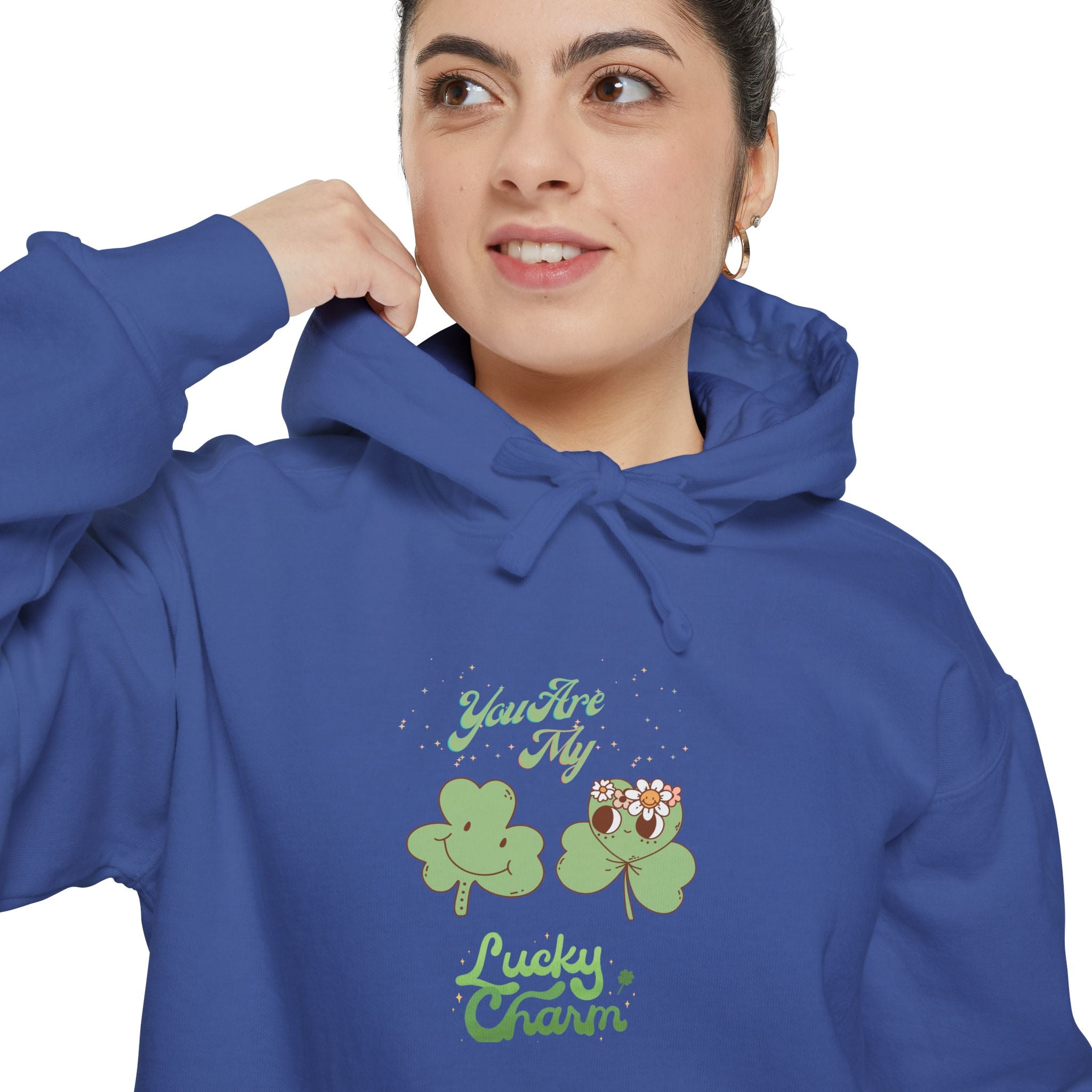 You're My Lucky Charm Unisex Garment-Dyed Hoodie for St. Patrick's Day