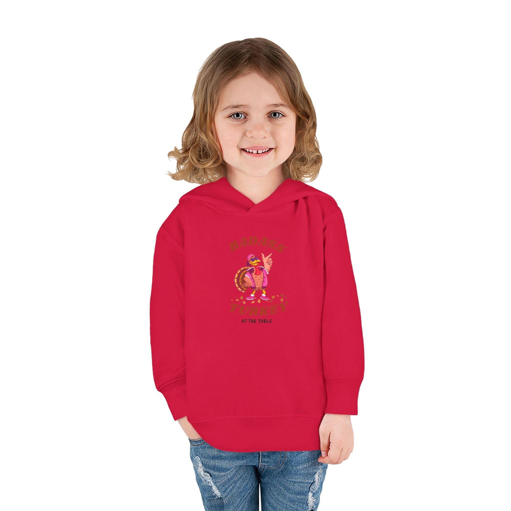 Badass Turkey Toddler Pullover Fleece Hoodie