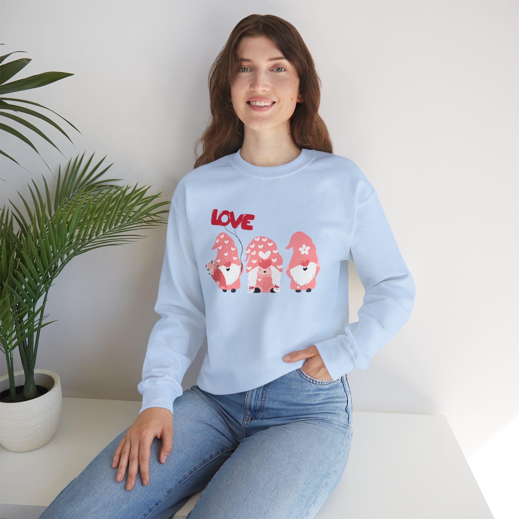 Love Gnome Day Unisex Heavy Blend™ Crewneck Sweatshirt