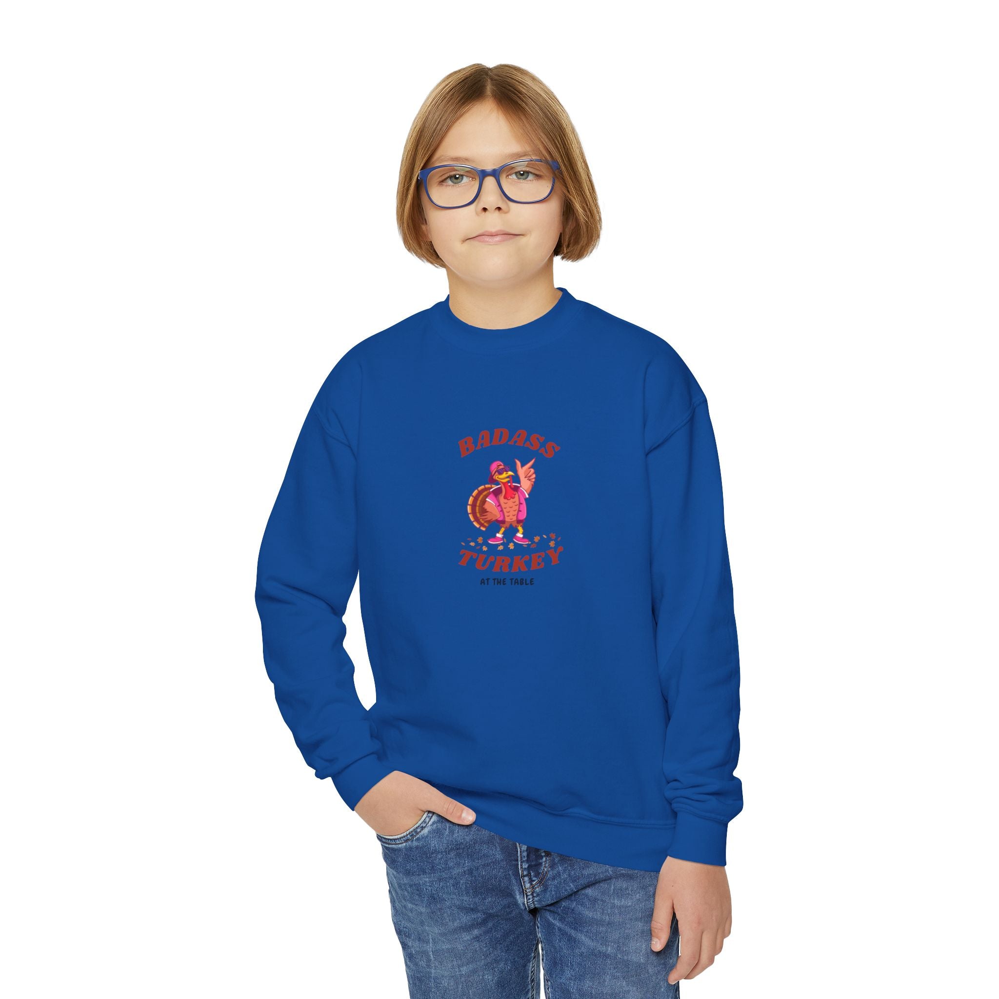 Badass Turkey Youth Crewneck Sweatshirt