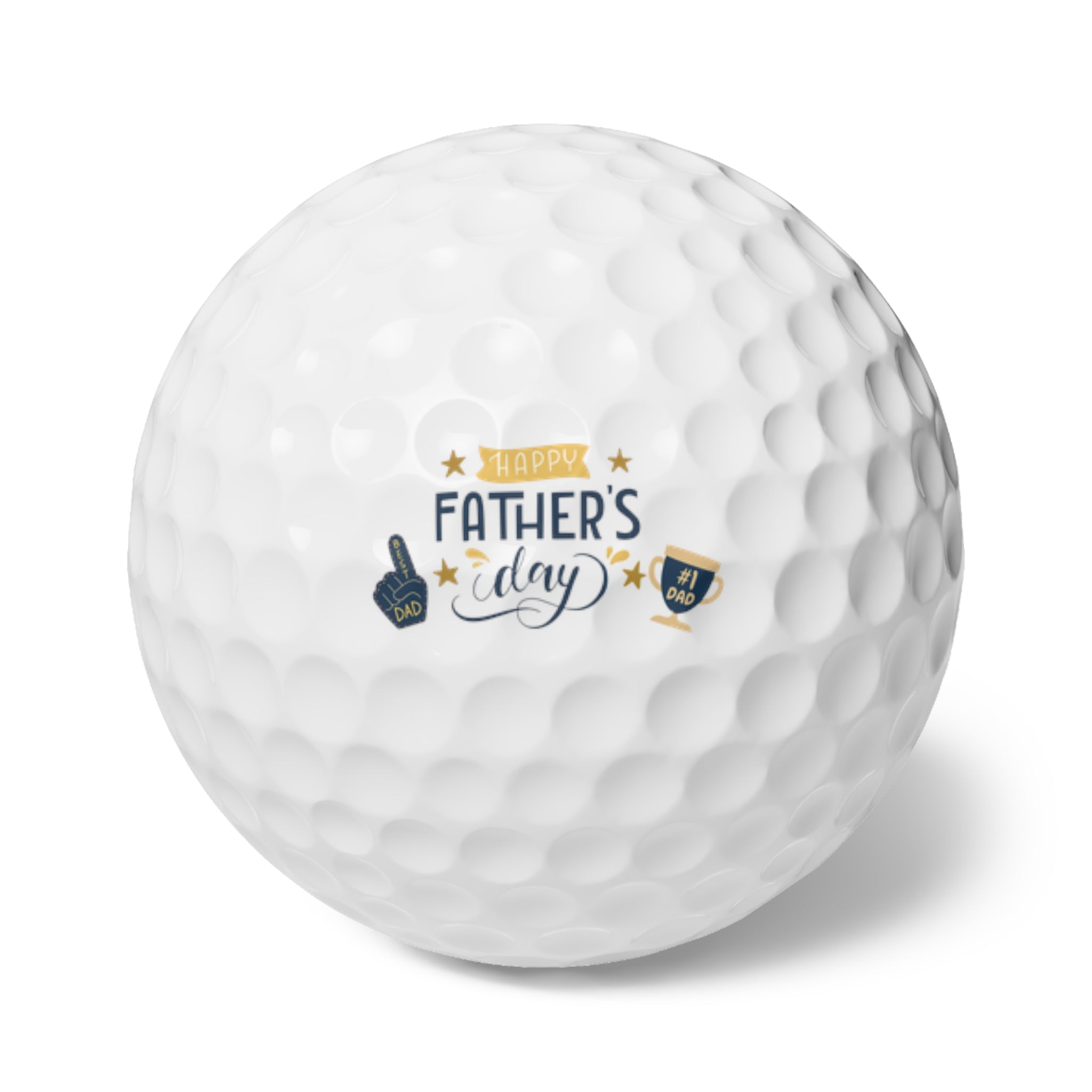 Happy Dad's Day No.1 Golf Balls, 6pcs