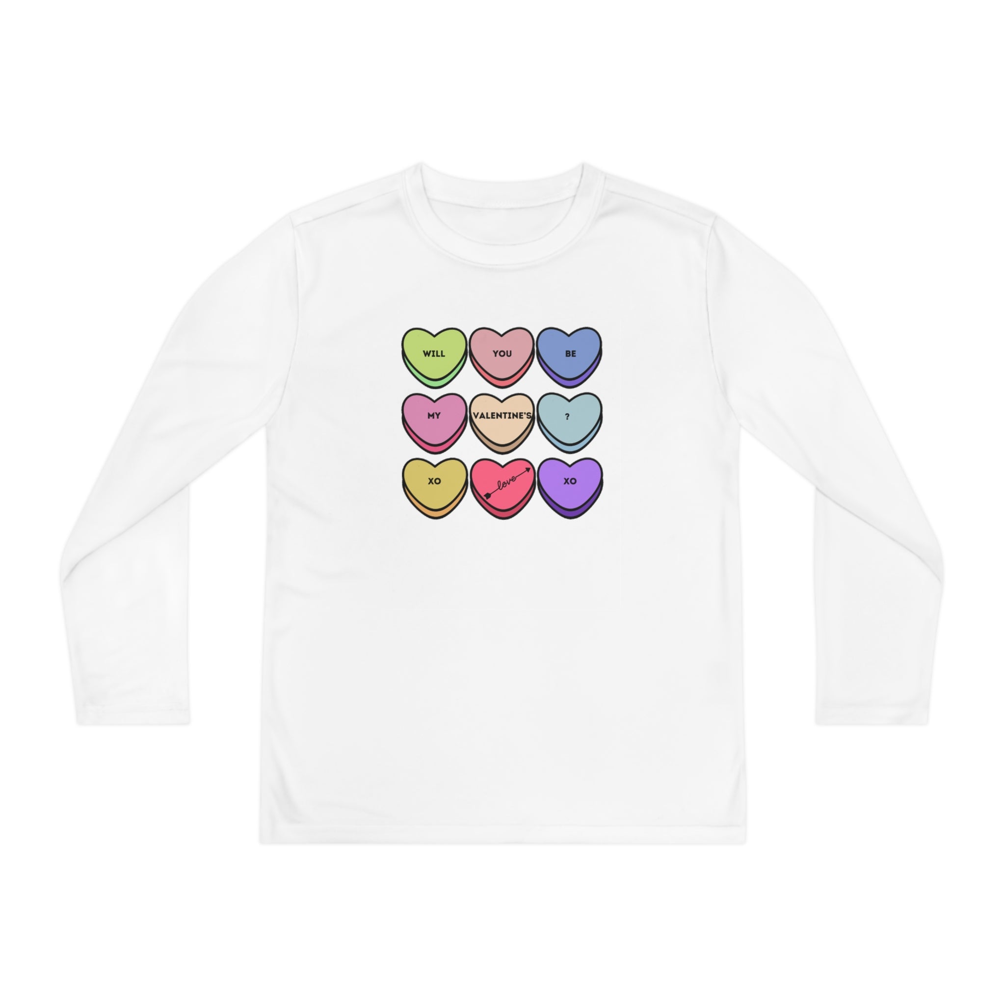 Will You Be My Valentine? Youth Long Sleeve Competitor Tee
