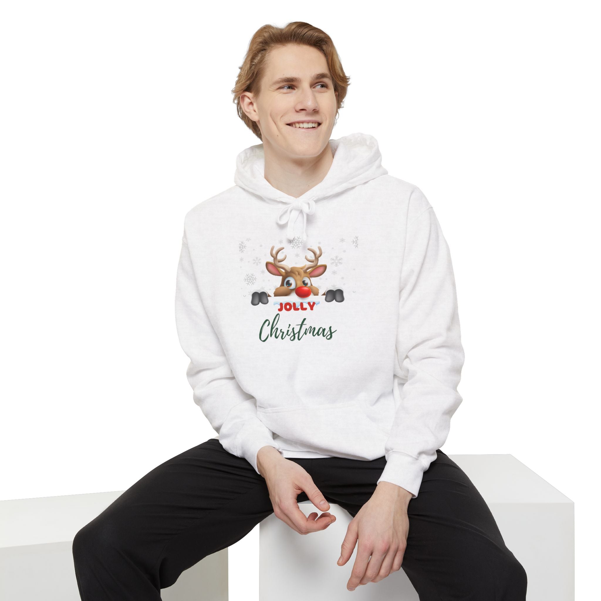 Jolly Christmas Unisex Garment-Dyed Hoodie