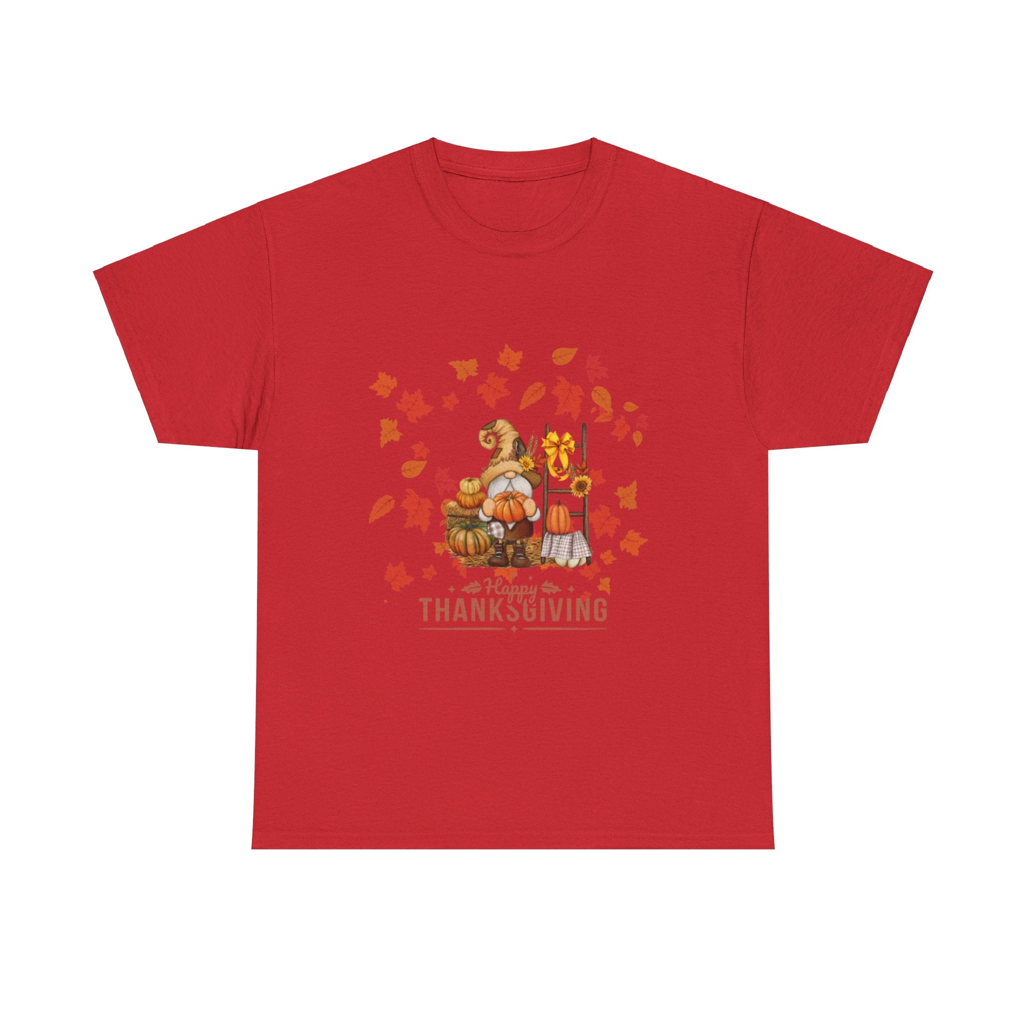 Gnome Happy Thanksgiving Unisex Heavy Cotton Tee