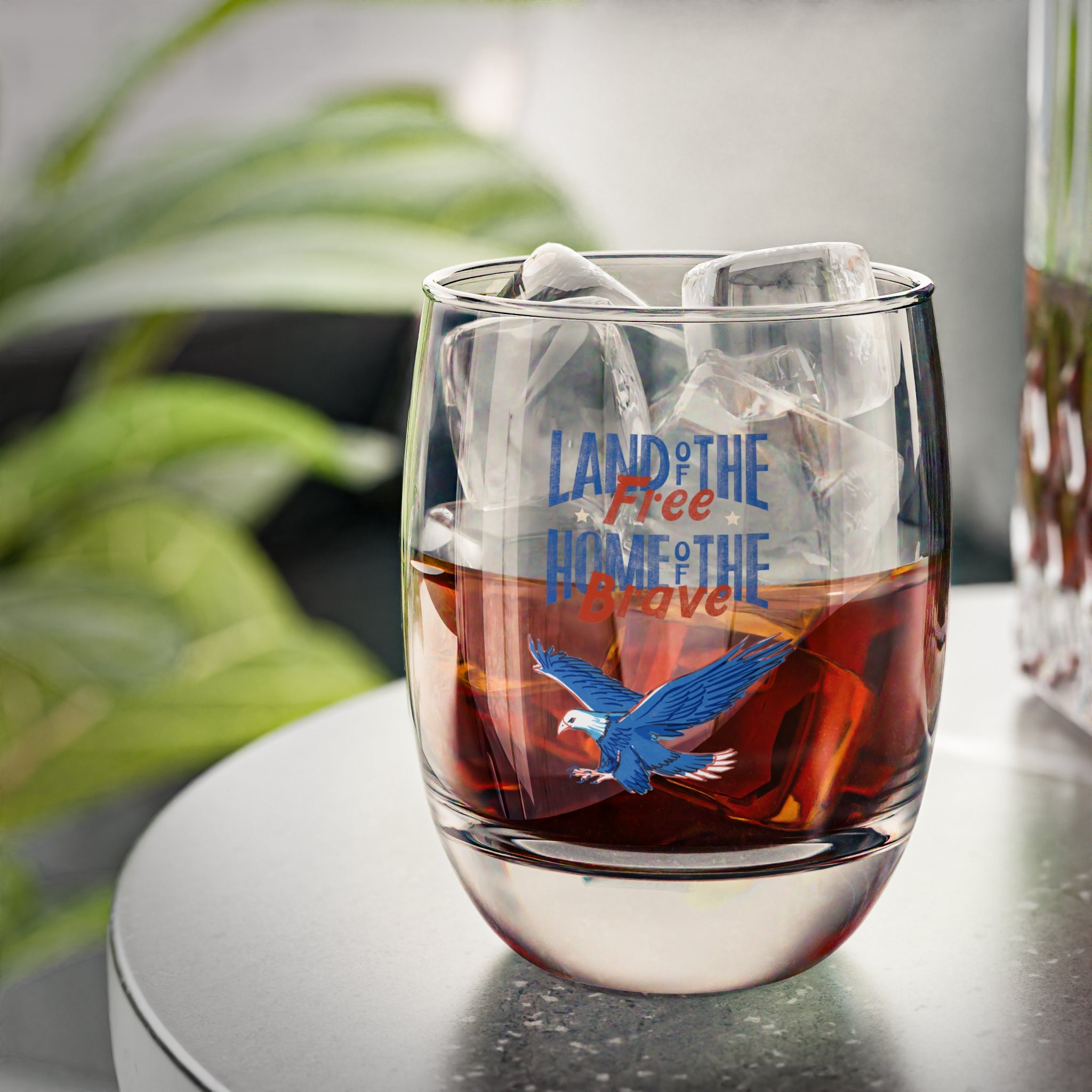 Land Of The Free Home Of The Brave Whiskey Glass