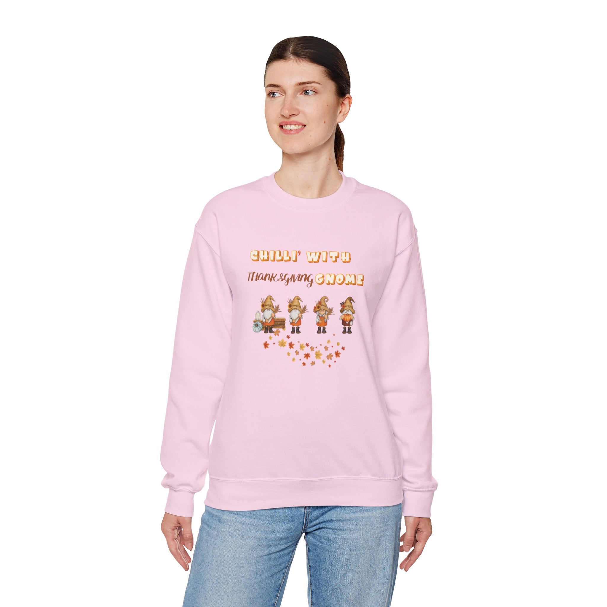 Chilli" With Thanksgiving Gnome Unisex Heavy Blend™ Crewneck Sweatshirt