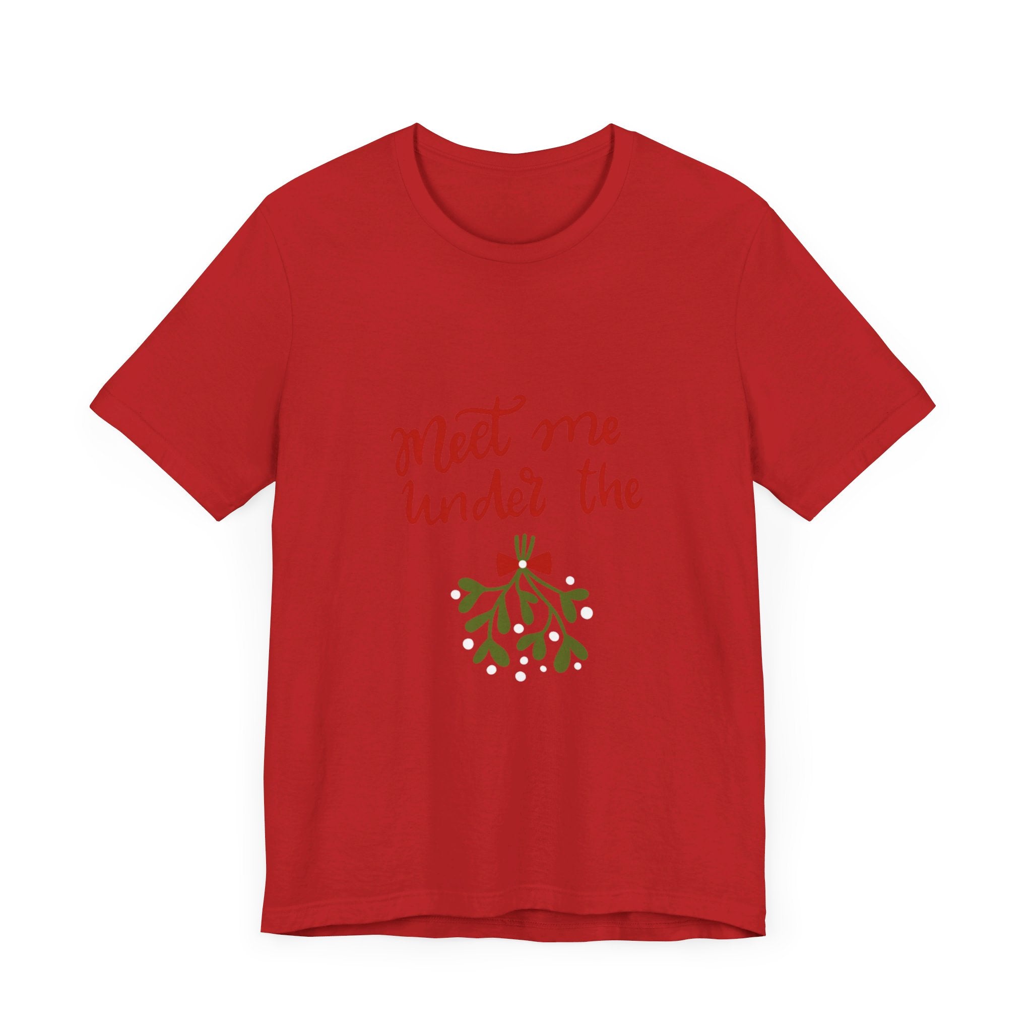 Meet Me Under The Mistletoe Unisex Jersey Short Sleeve Tee