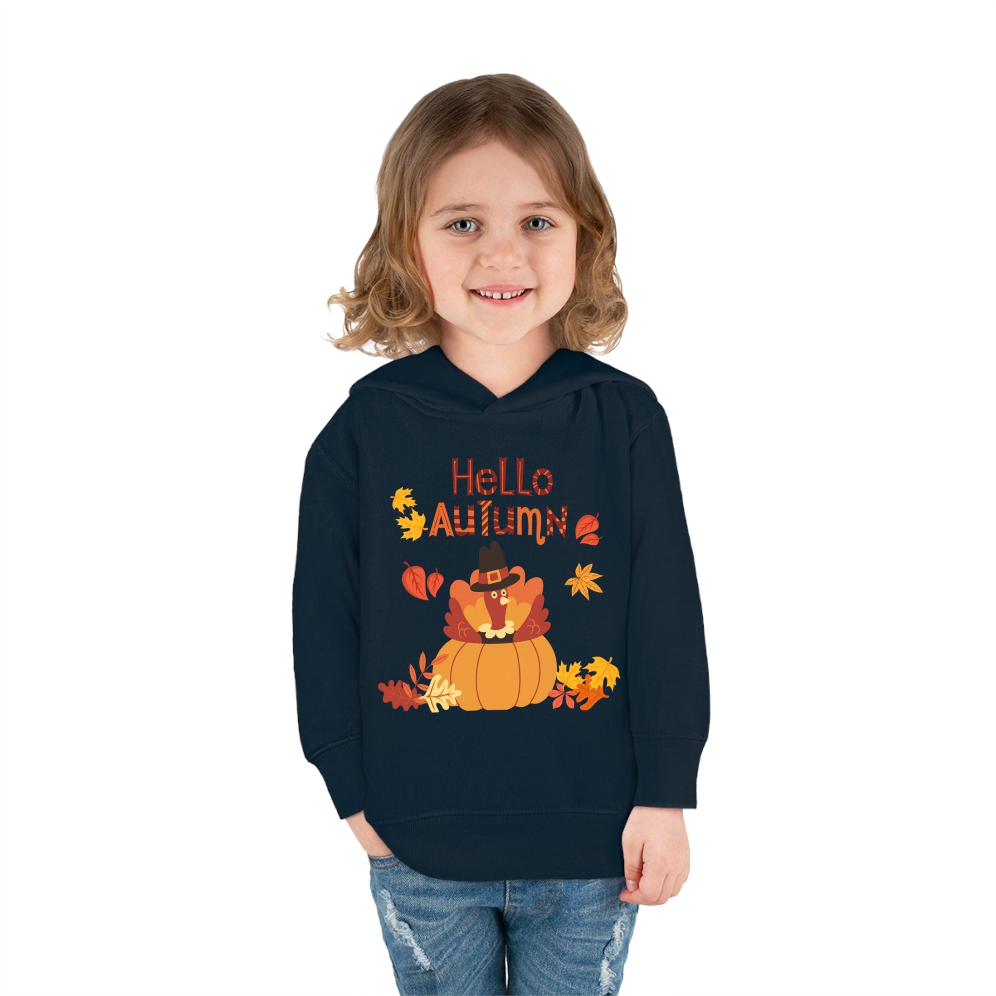 Hello Autumn Toddler Pullover Fleece Hoodie