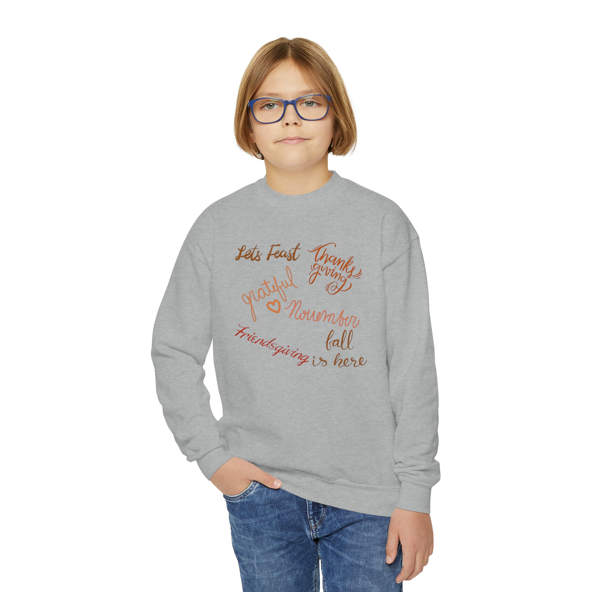 Thanksgiving Season Youth Crewneck Sweatshirt