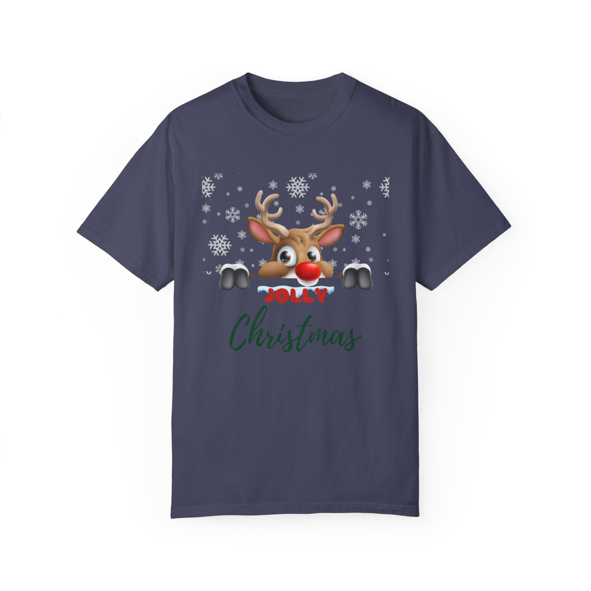 Jolly Christmas Unisex Garment-Dyed T-shirt