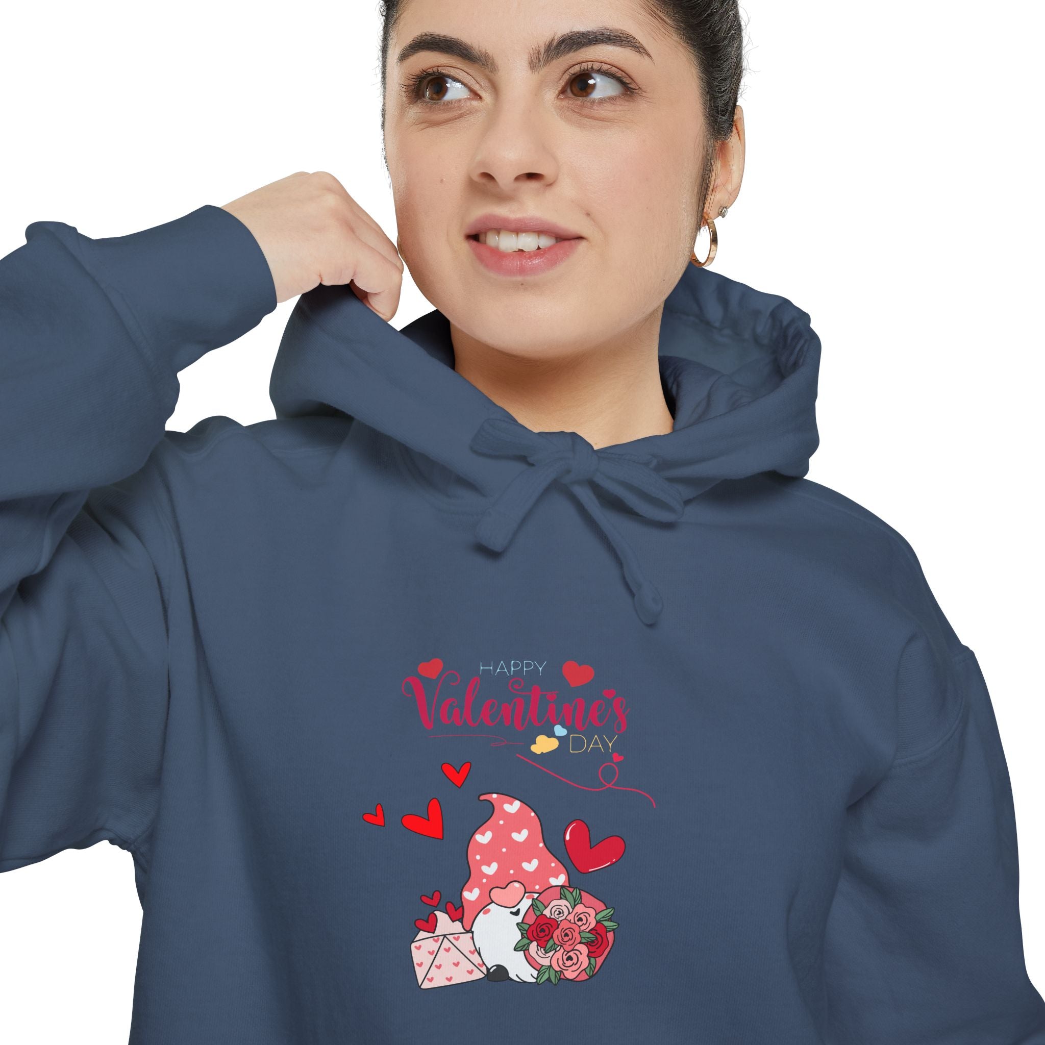 Gnome Valentine's Day Unisex Garment-Dyed Hoodie