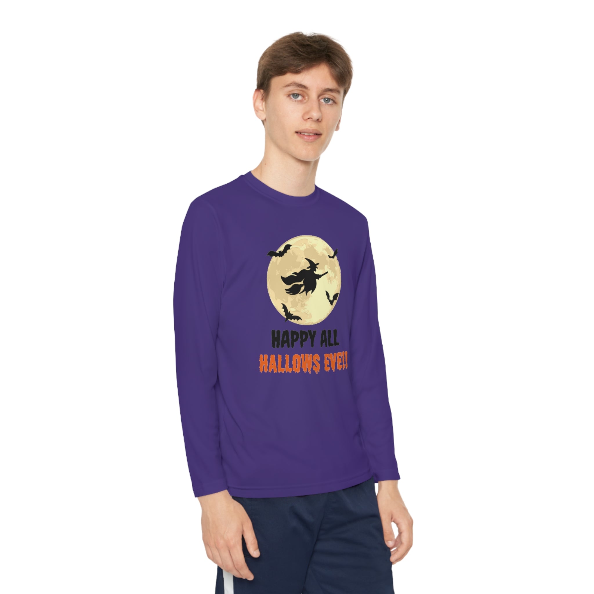 Happy All Hallows Eve Youth Long Sleeve Competitor Tee