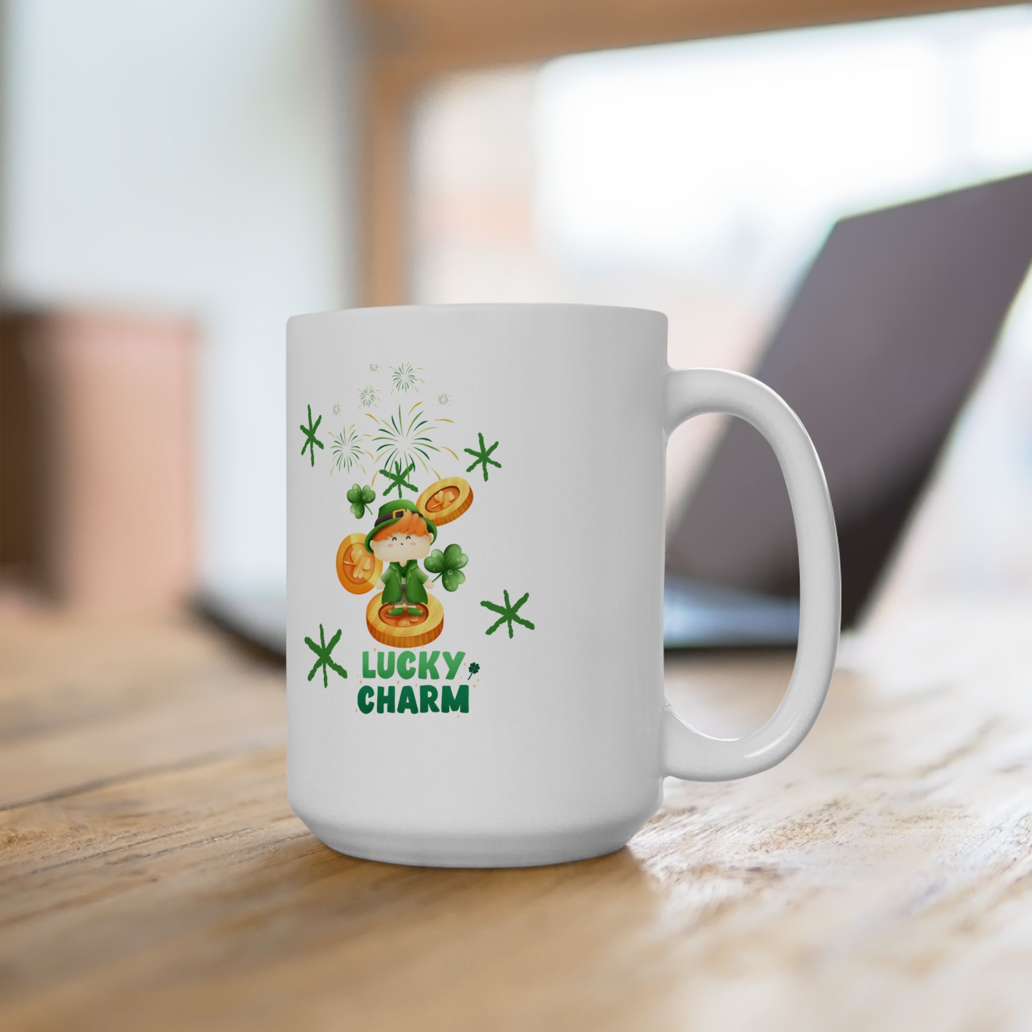 Lucky Charm Ceramic Coffee Mug, 11oz & 15oz