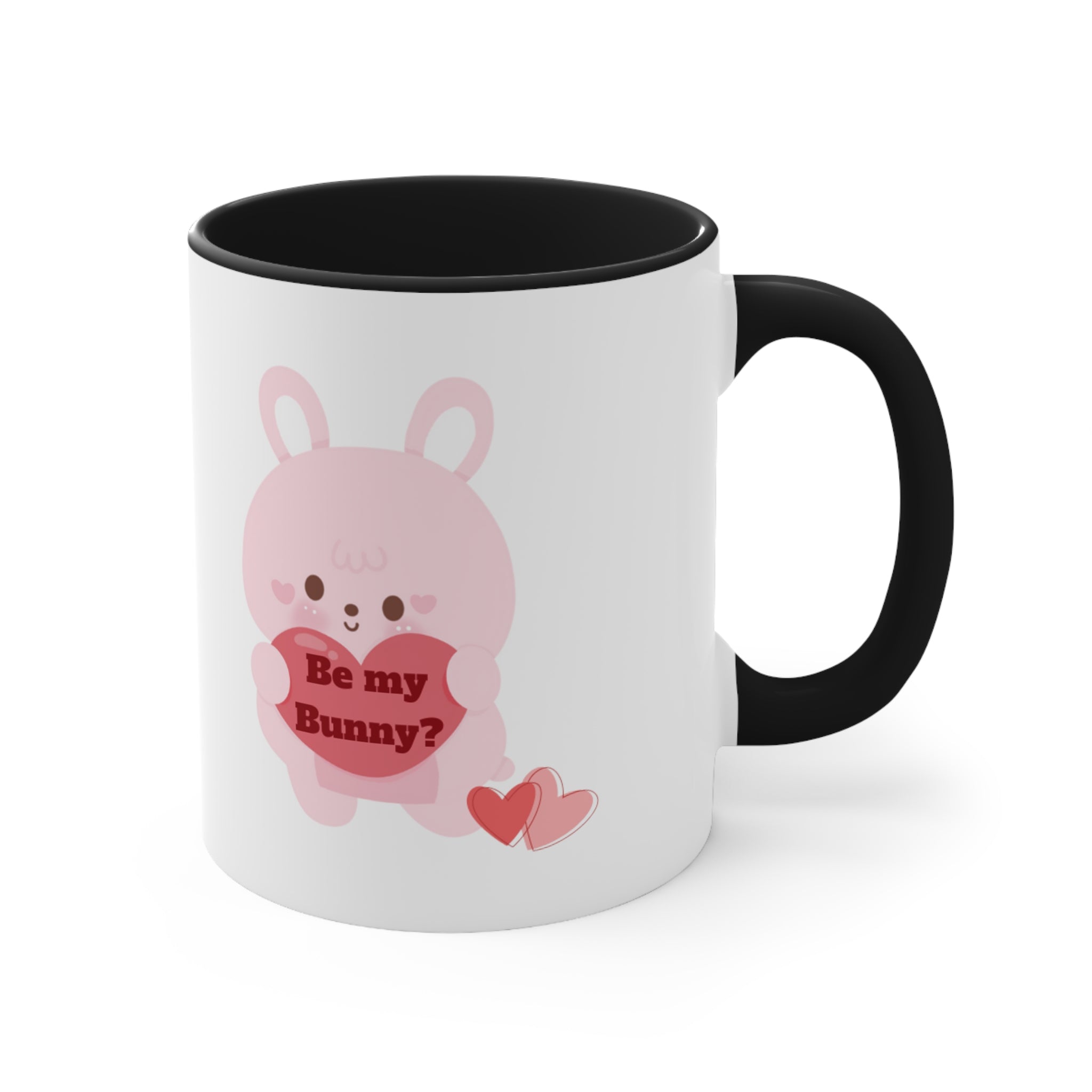 V-Day Bunny Accent Coffee Mug, 11oz