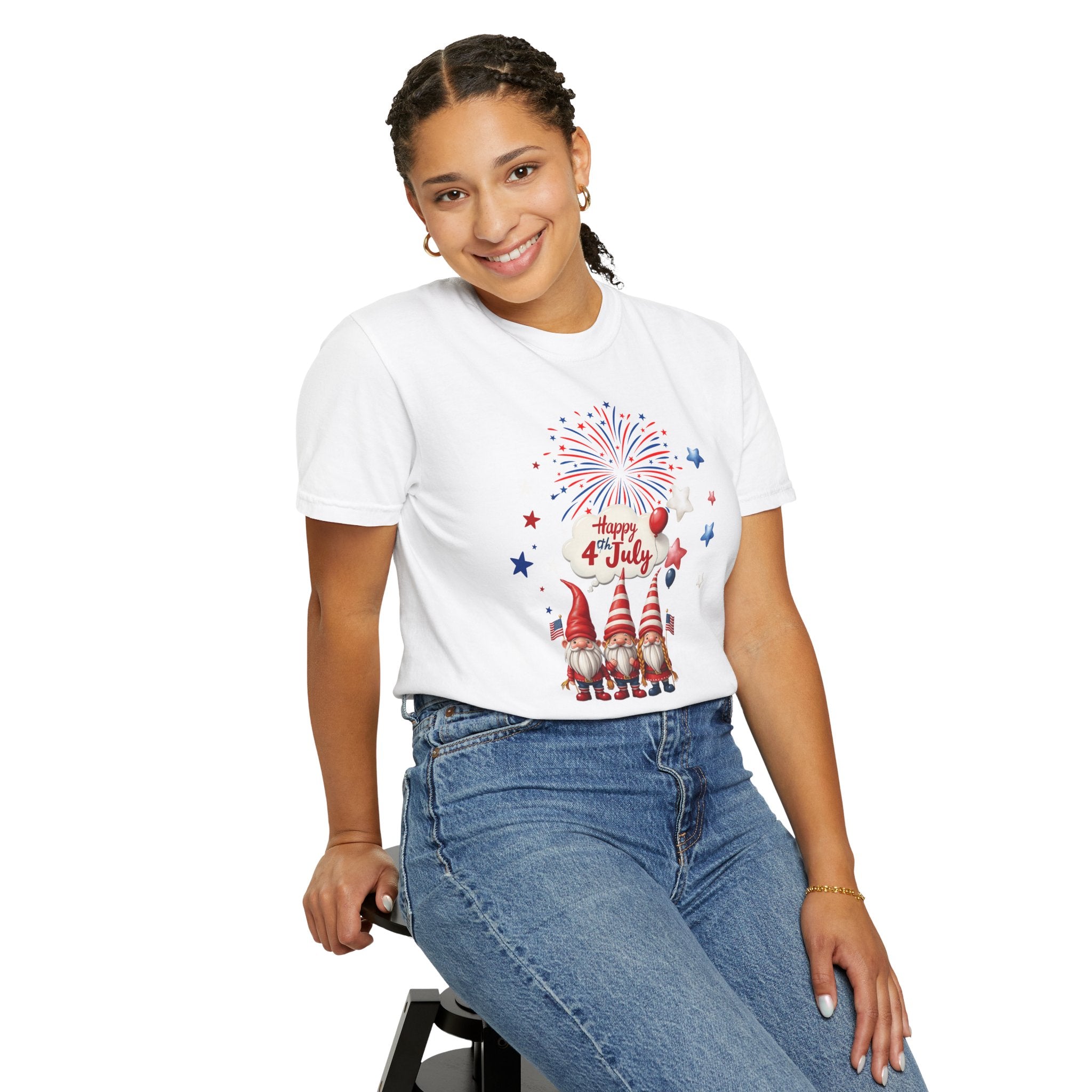 Gnome 4th of July T-shirt for 4th of July, Unisex Summer Tee