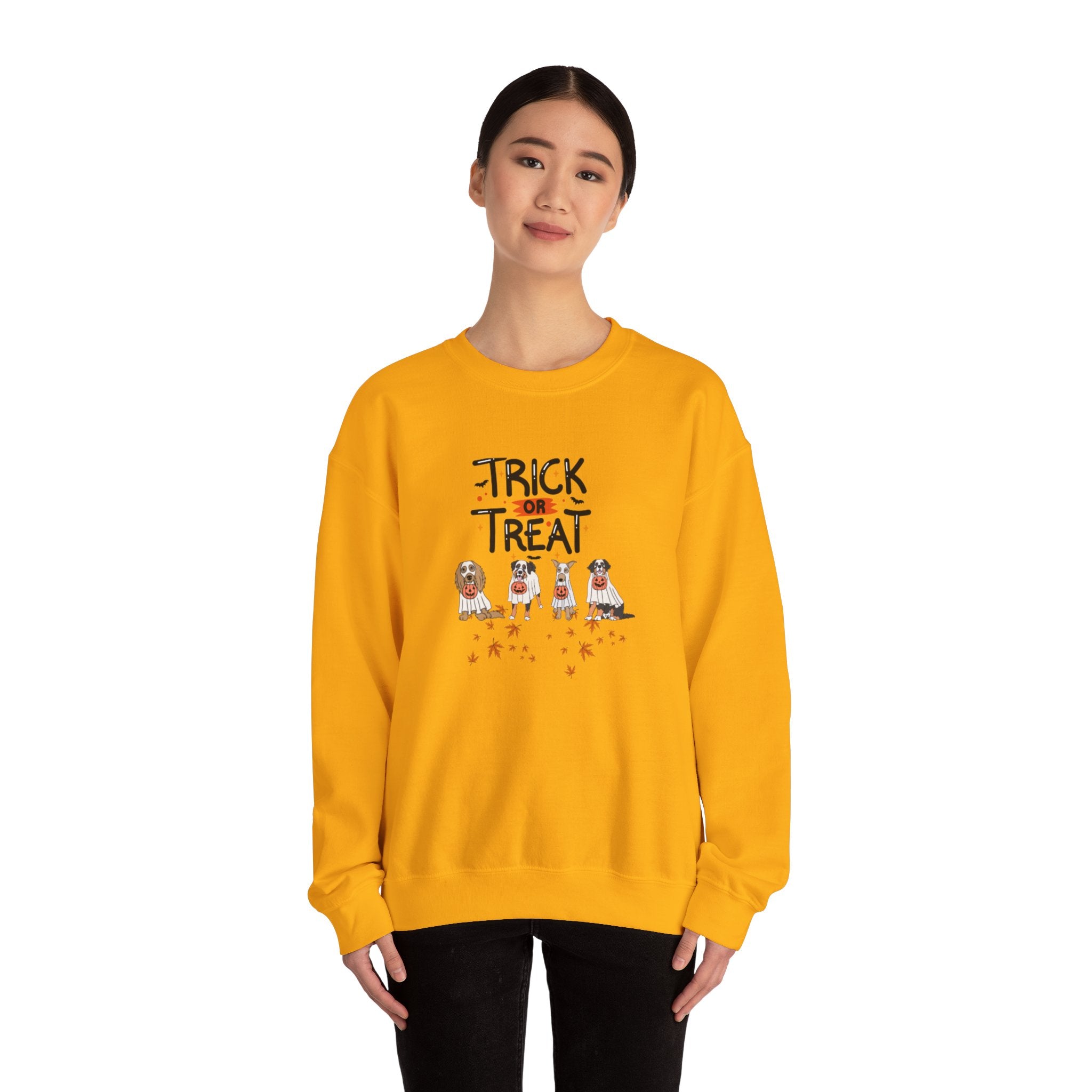 Pooch Trick or Treat Unisex Heavy Blend™ Crewneck Sweatshirt