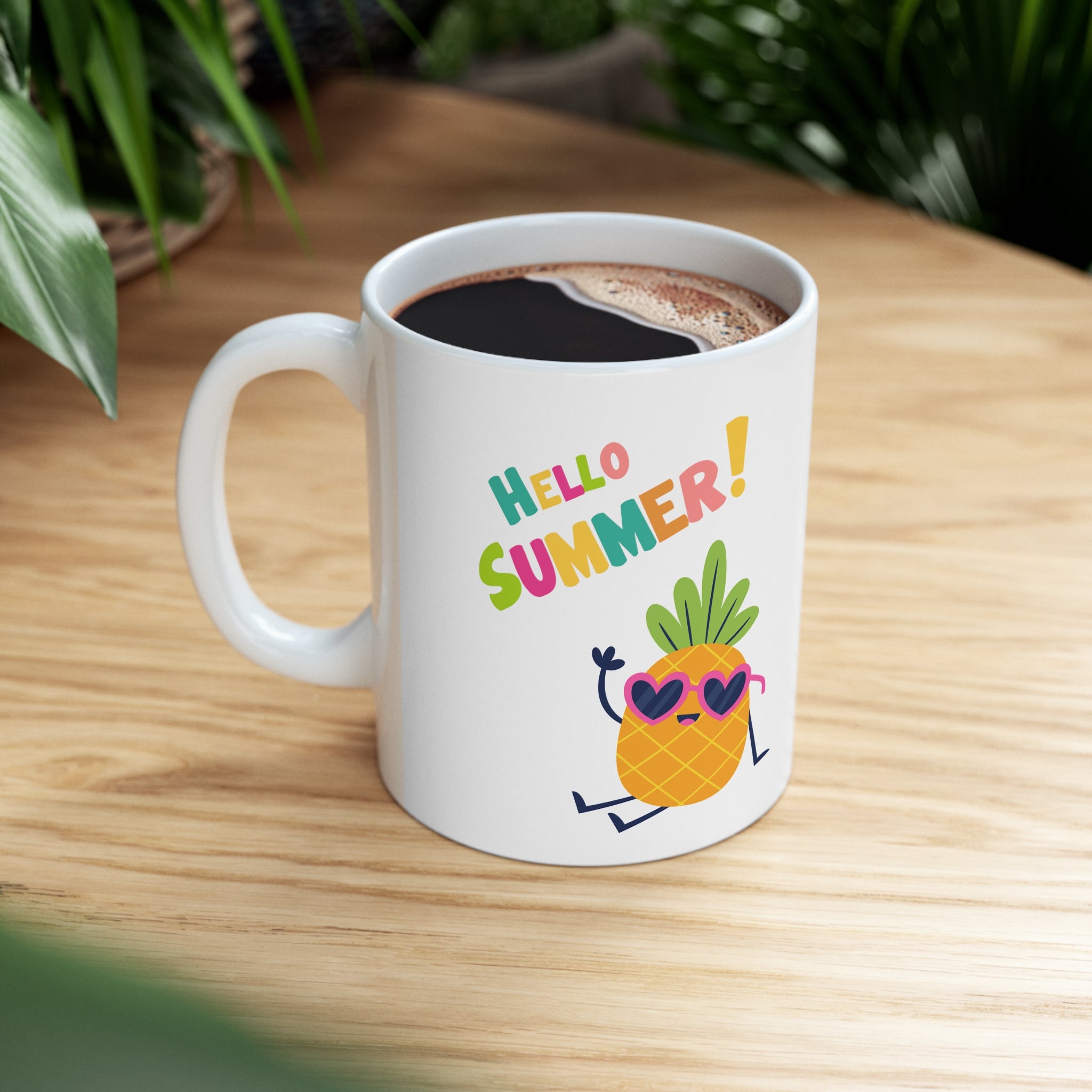 Hello Pineapple Summer Ceramic Mug 11oz