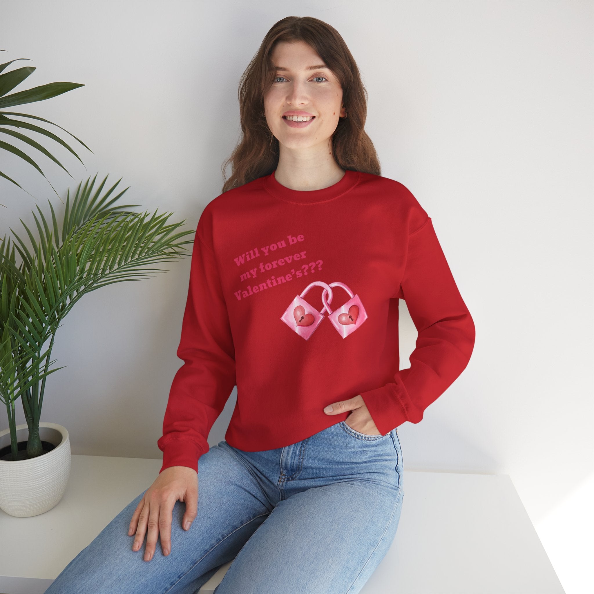 Will You Be My Forever Valentine?? Unisex Heavy Blend™ Crewneck Sweatshirt