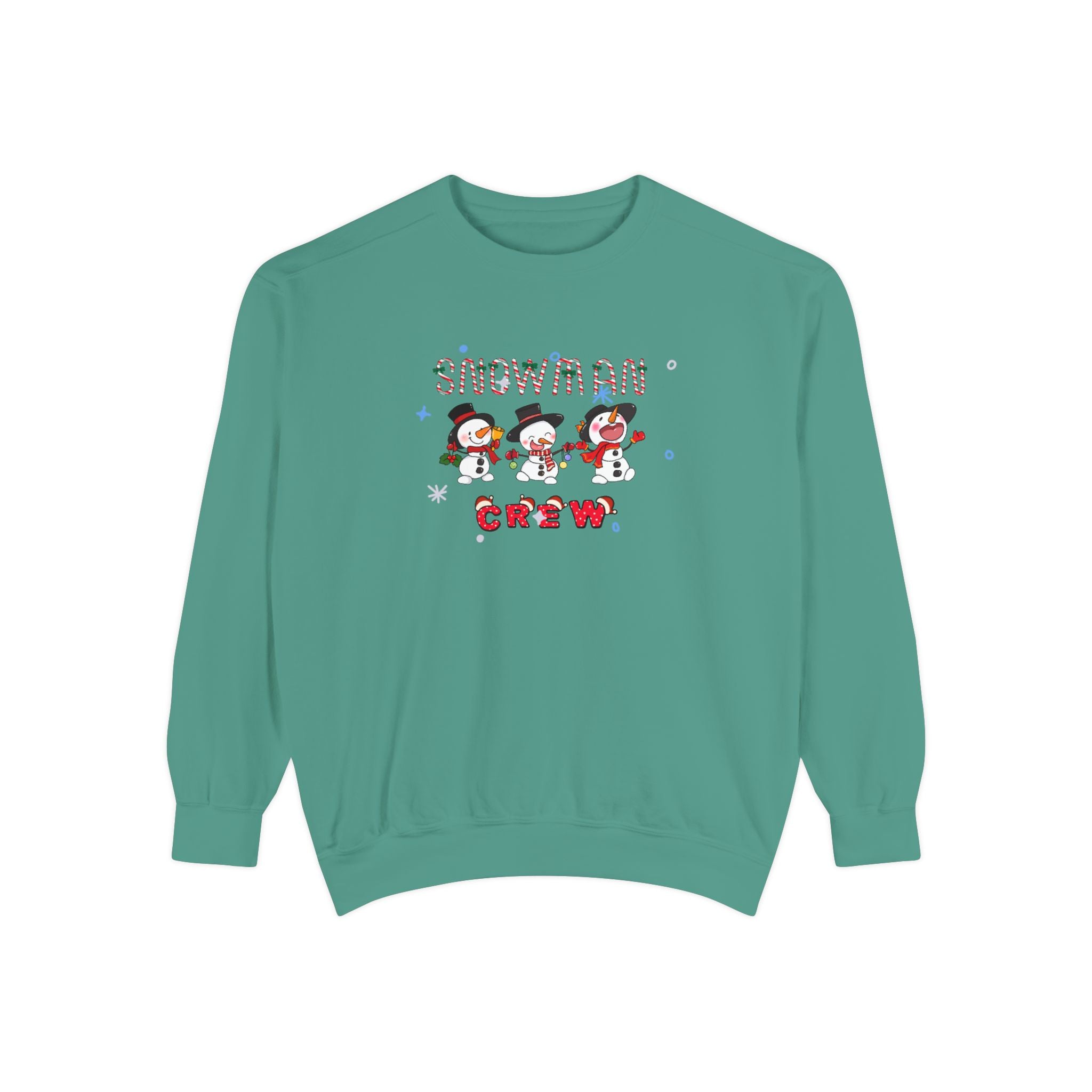 Snowman Crew Unisex Garment-Dyed Sweatshirt