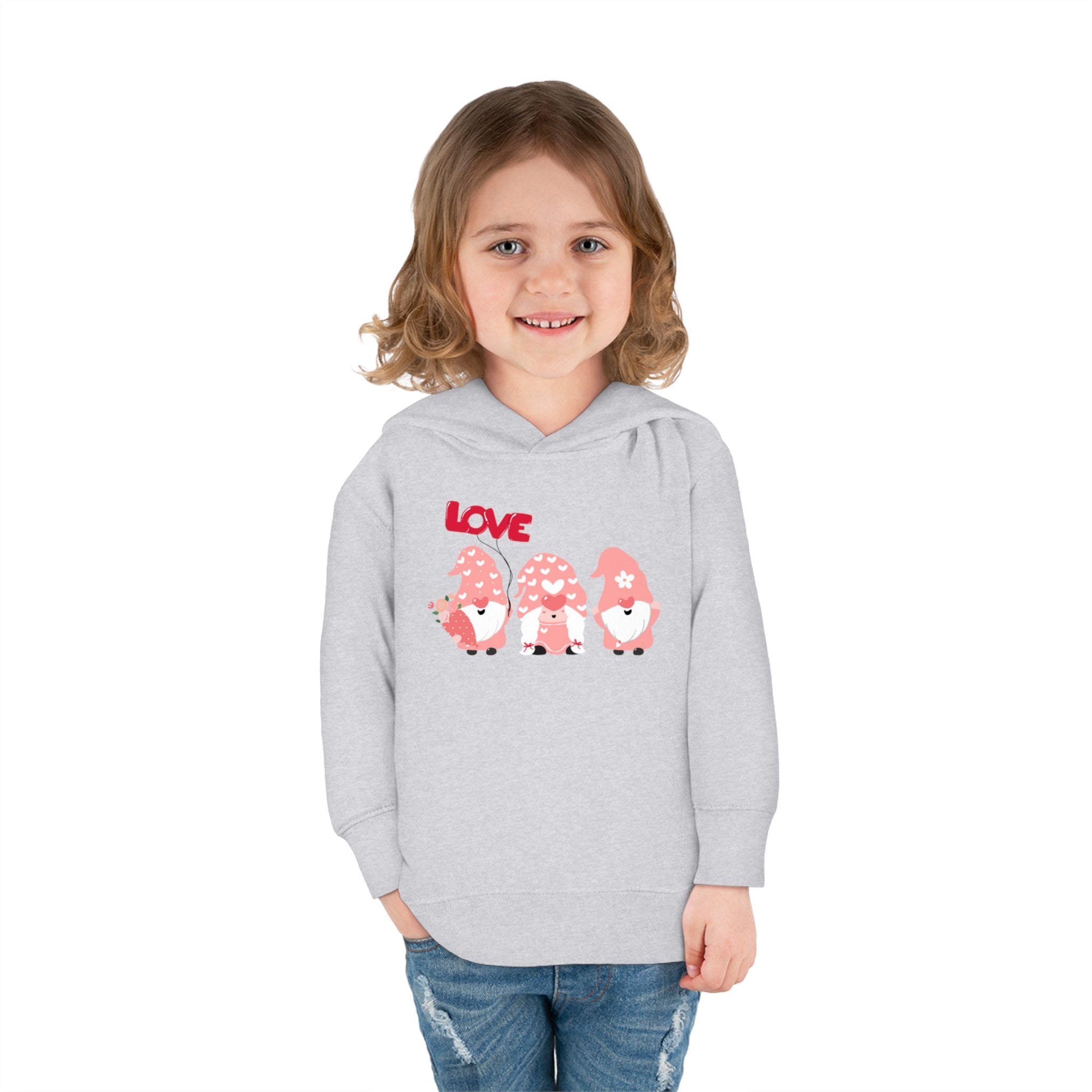 Love Gnome Day Toddler Pullover Fleece Hoodie