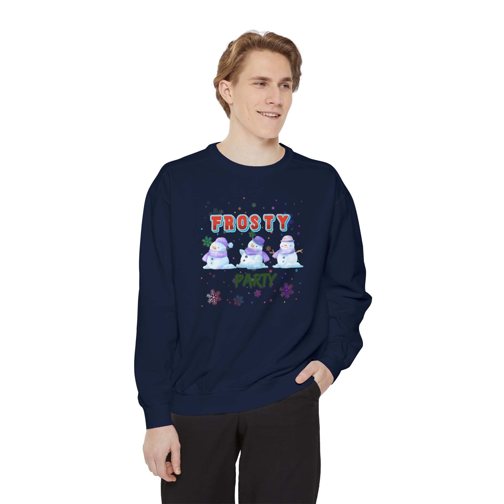 Frosty Party Unisex Garment-Dyed Sweatshirt