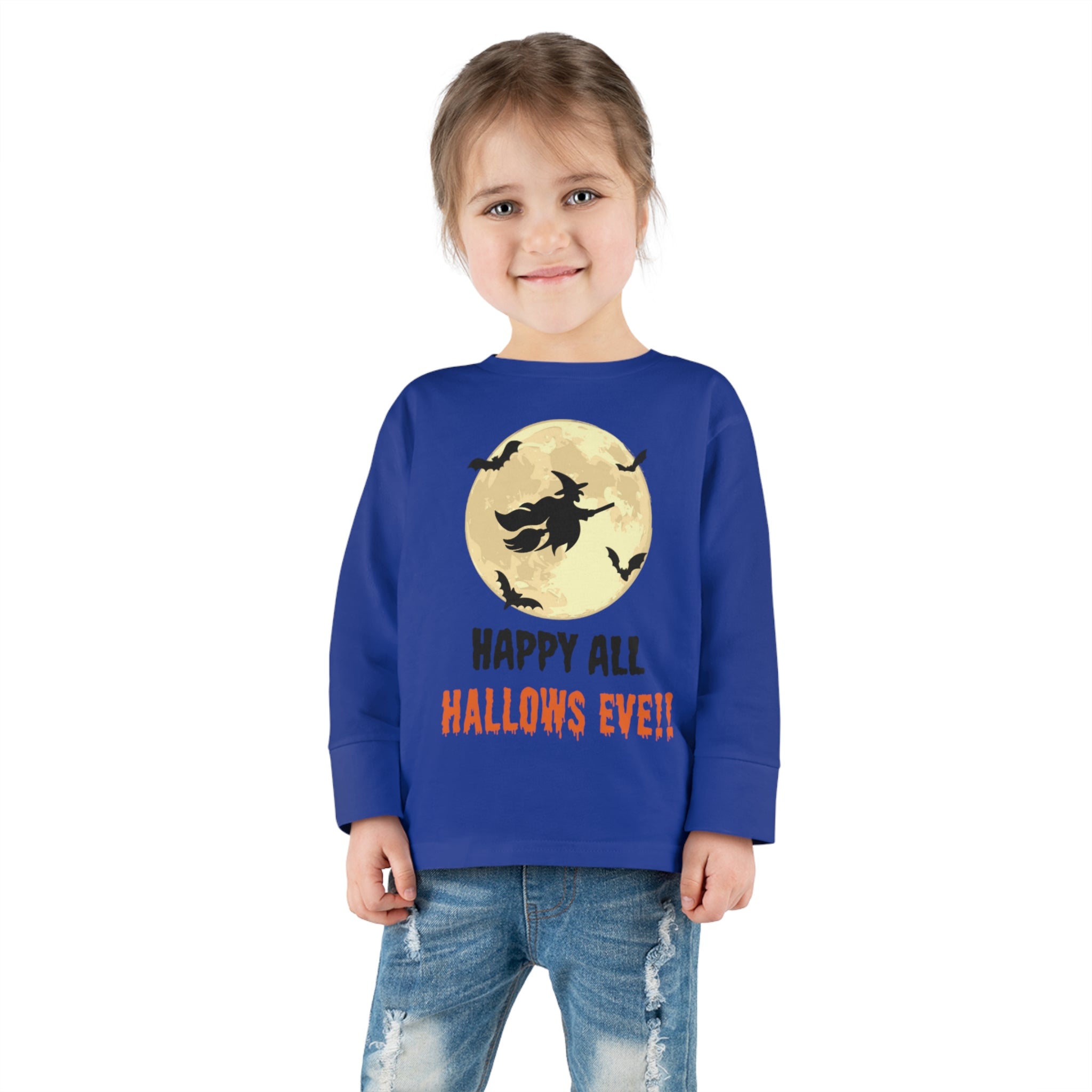 Happy All Hallows Eve Toddler Long Sleeve Tee
