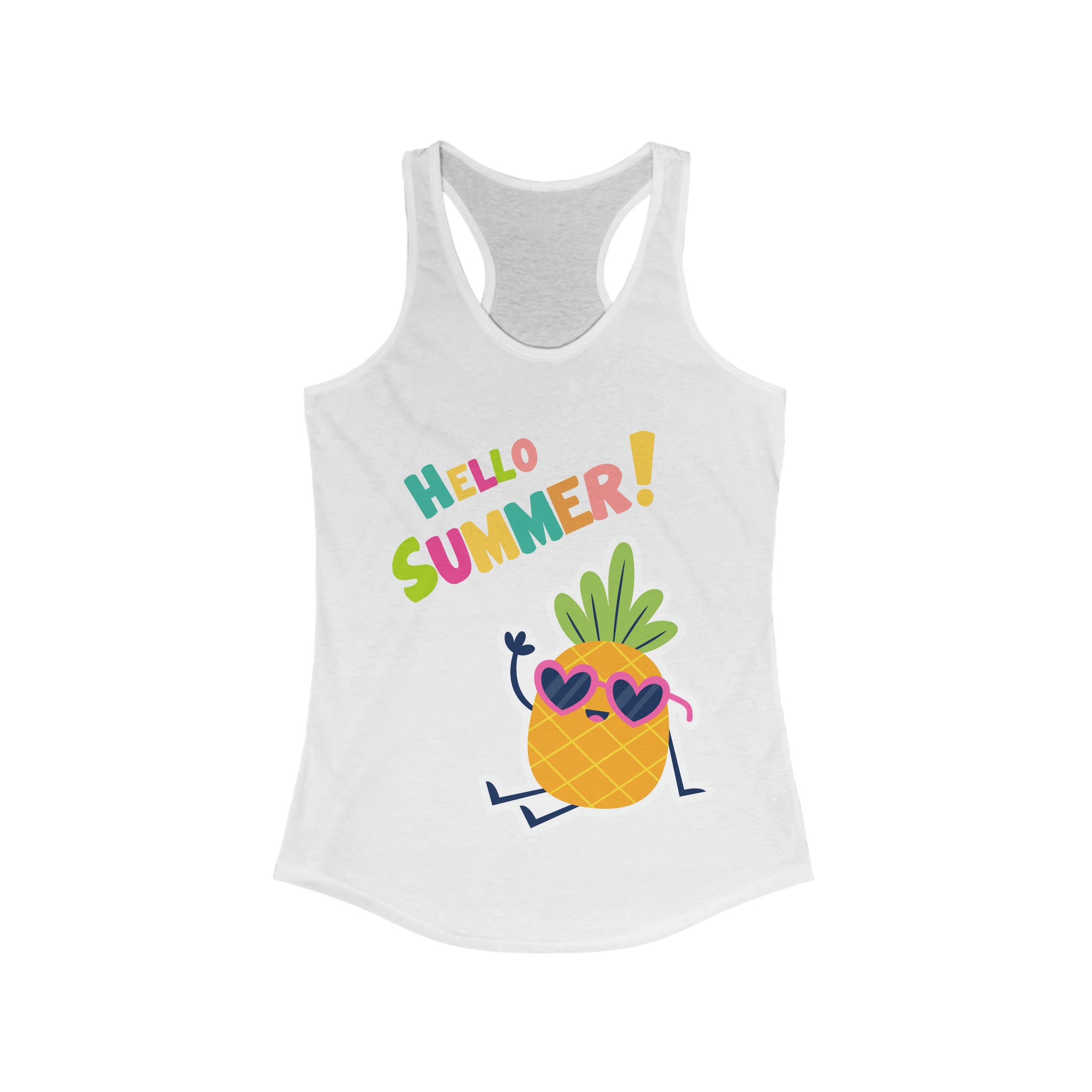 Hello Pineapple Summer Women's Ideal Racerback Tank