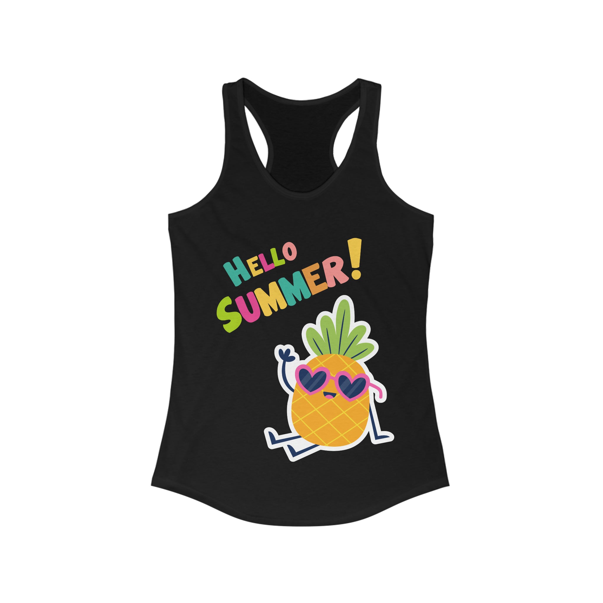 Hello Pineapple Summer Women's Ideal Racerback Tank