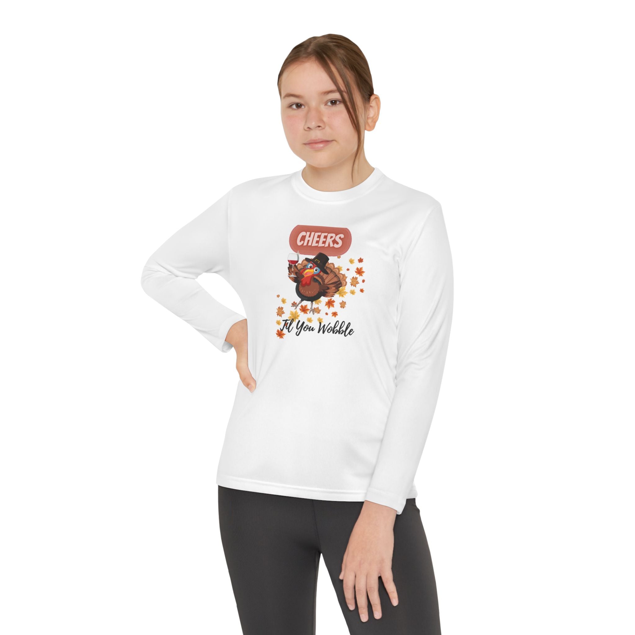 Cheers Til You Wobble Youth Long Sleeve Competitor Tee