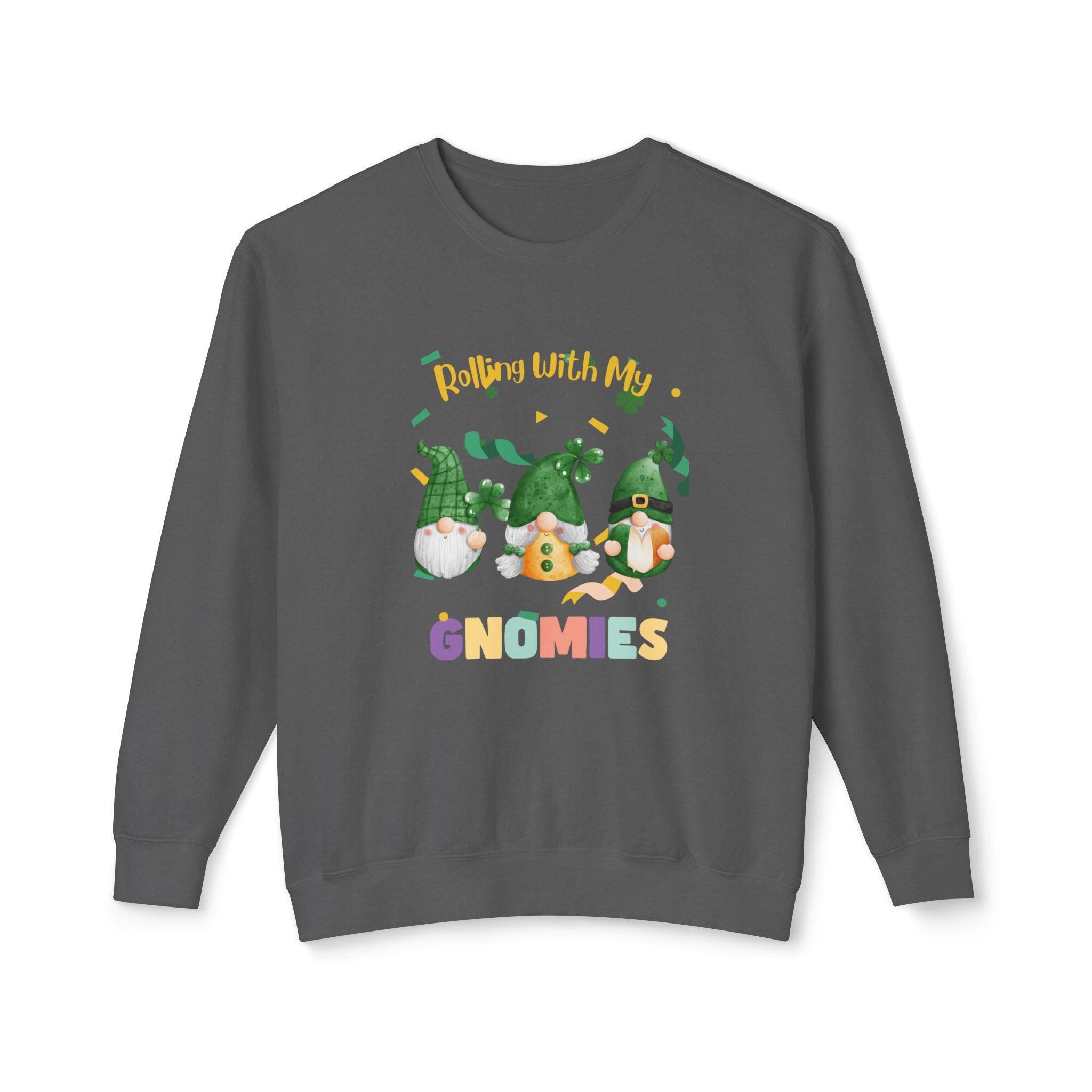 Rolling With My Gnomies Unisex Lightweight Crewneck Sweatshirt