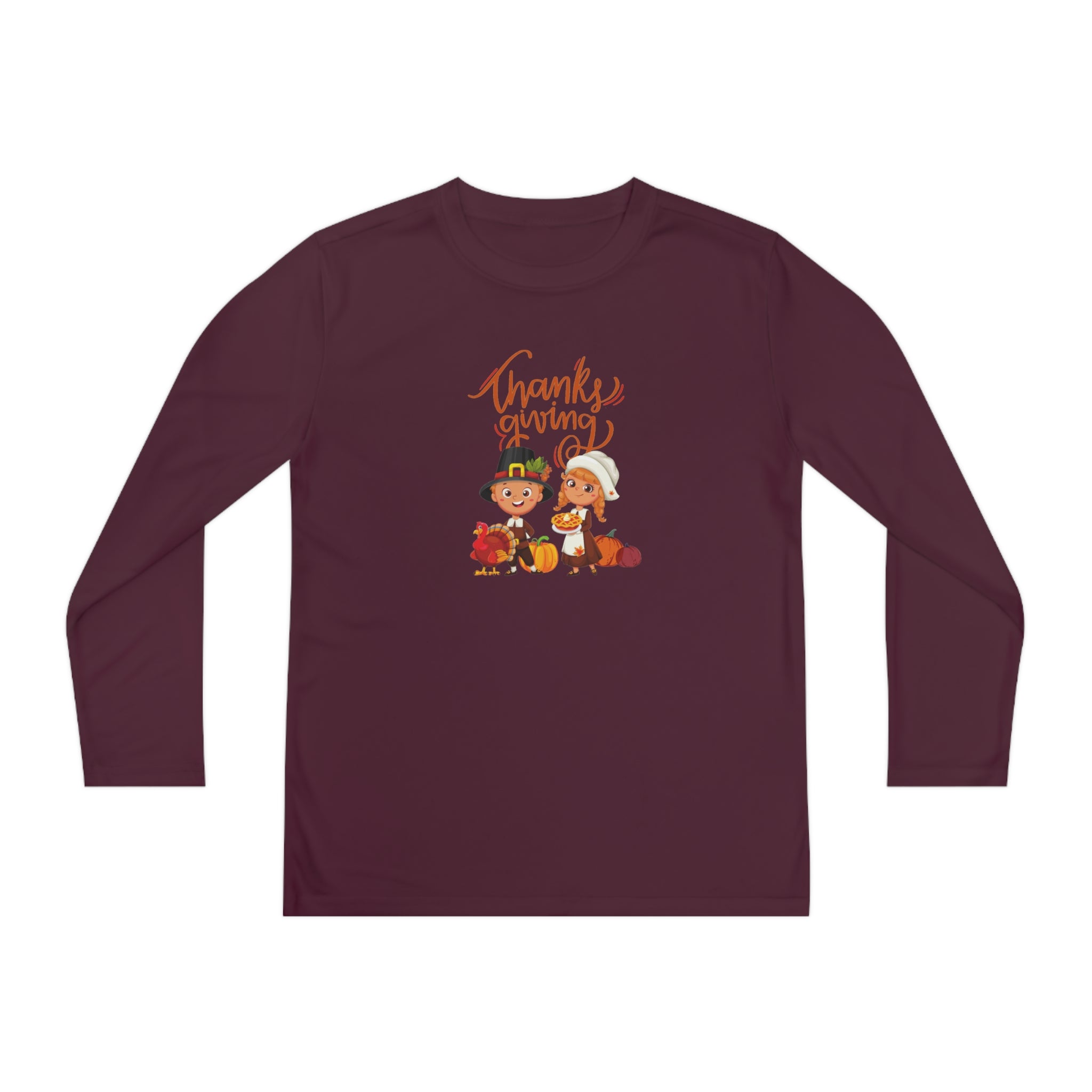 Happy Thanksgiving Youth Long Sleeve Competitor Tee