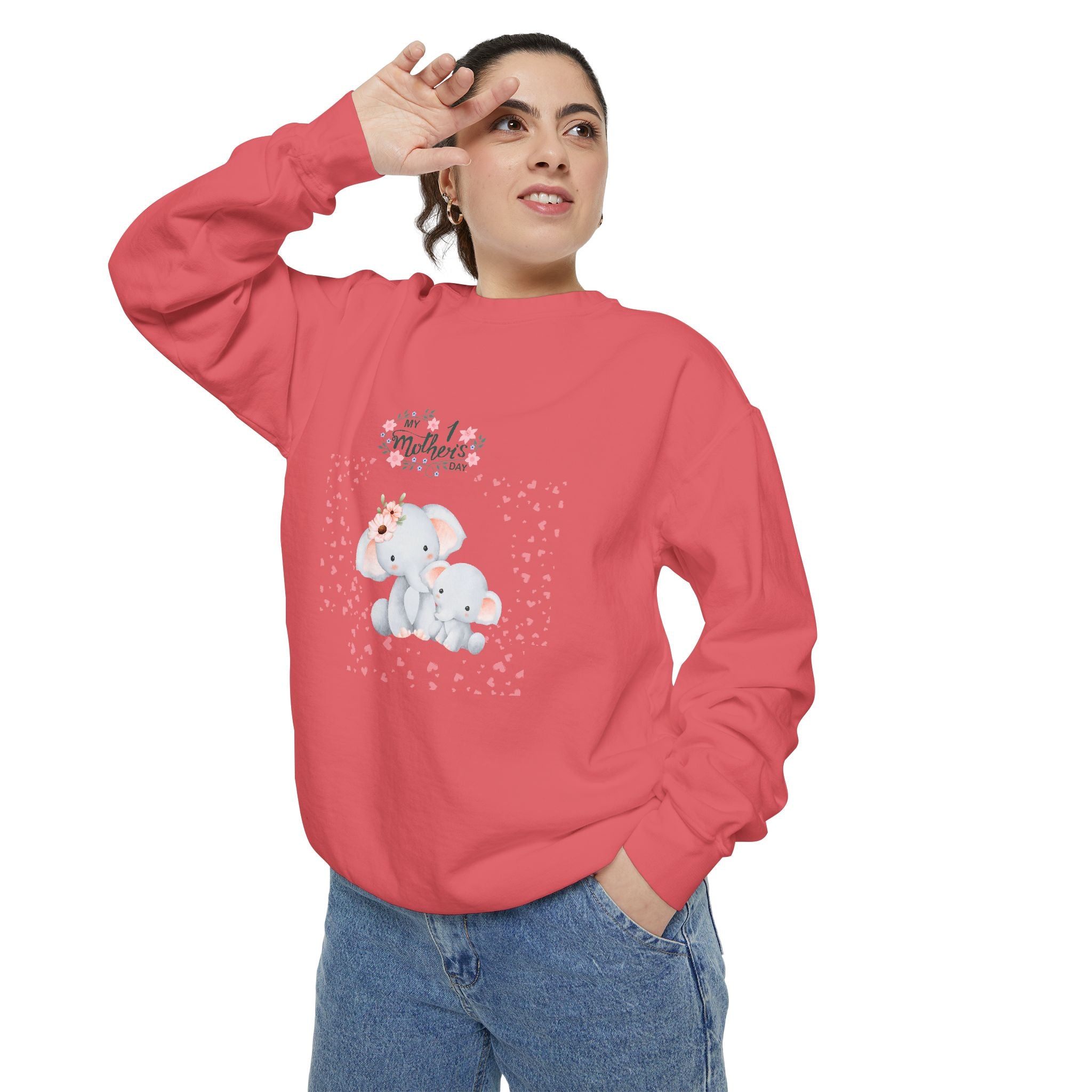 My 1st Mother's Day Sweatshirt Unisex Garment-Dyed