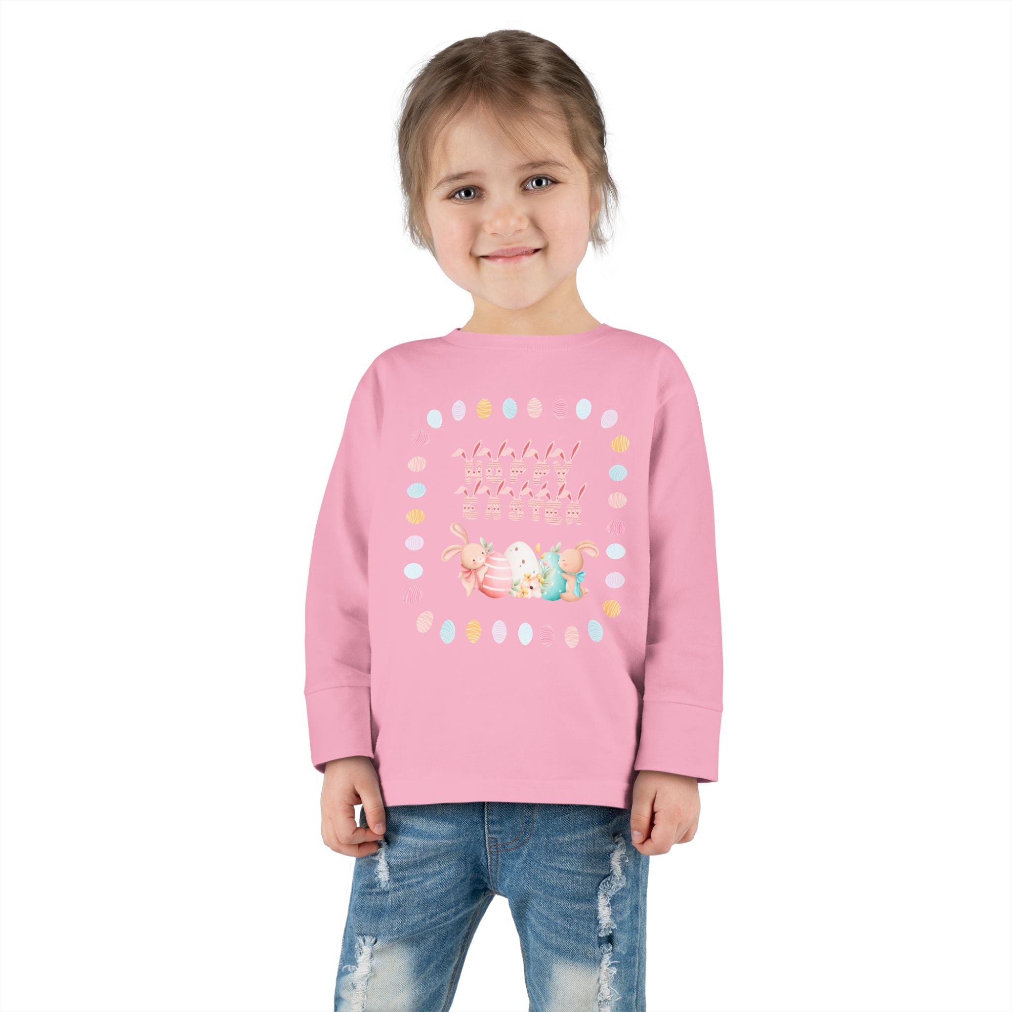 Hoppy Easter Toddler Long Sleeve Tee