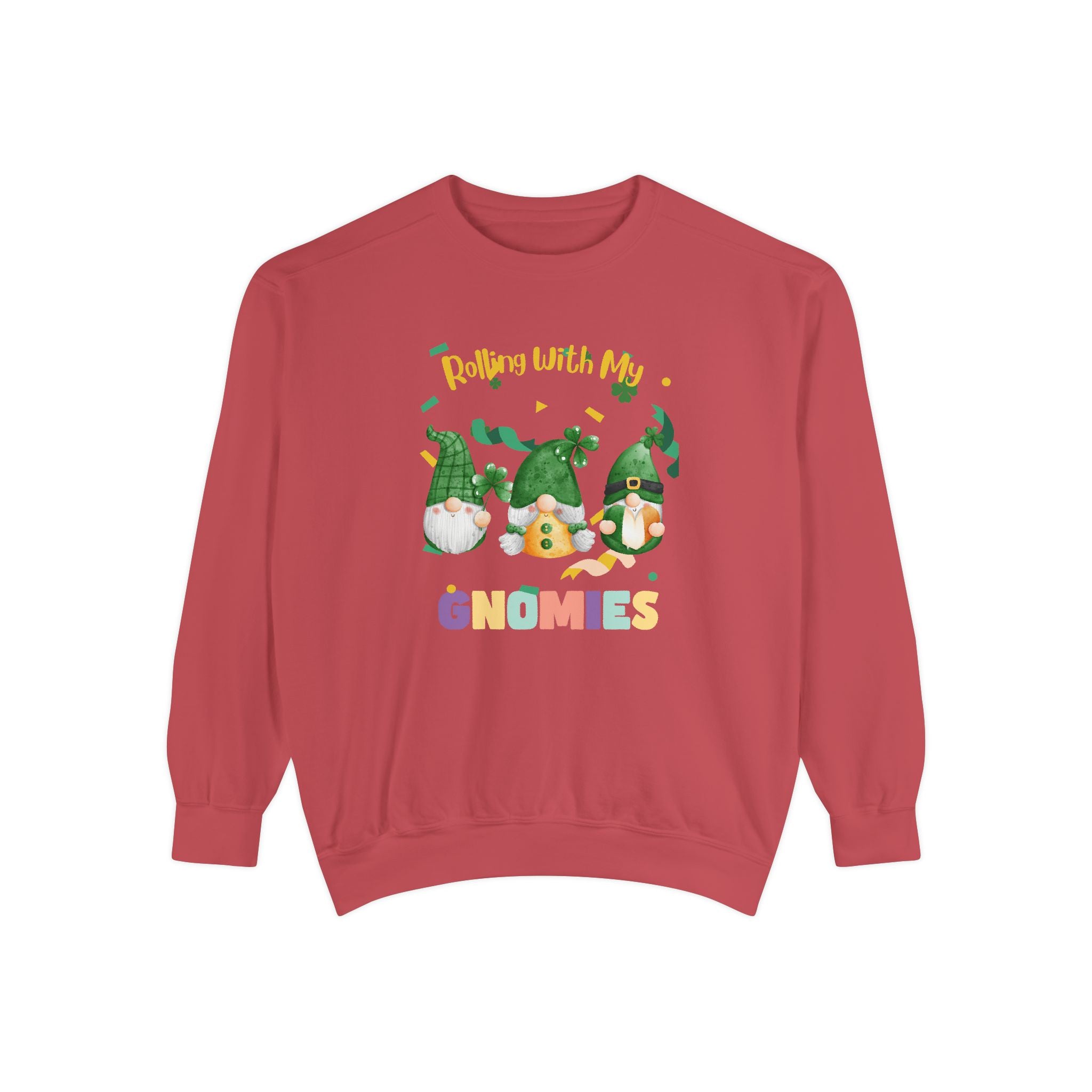 Rolling With My Gnomies Sweatshirt - Unisex Garment-Dyed Cozy Apparel