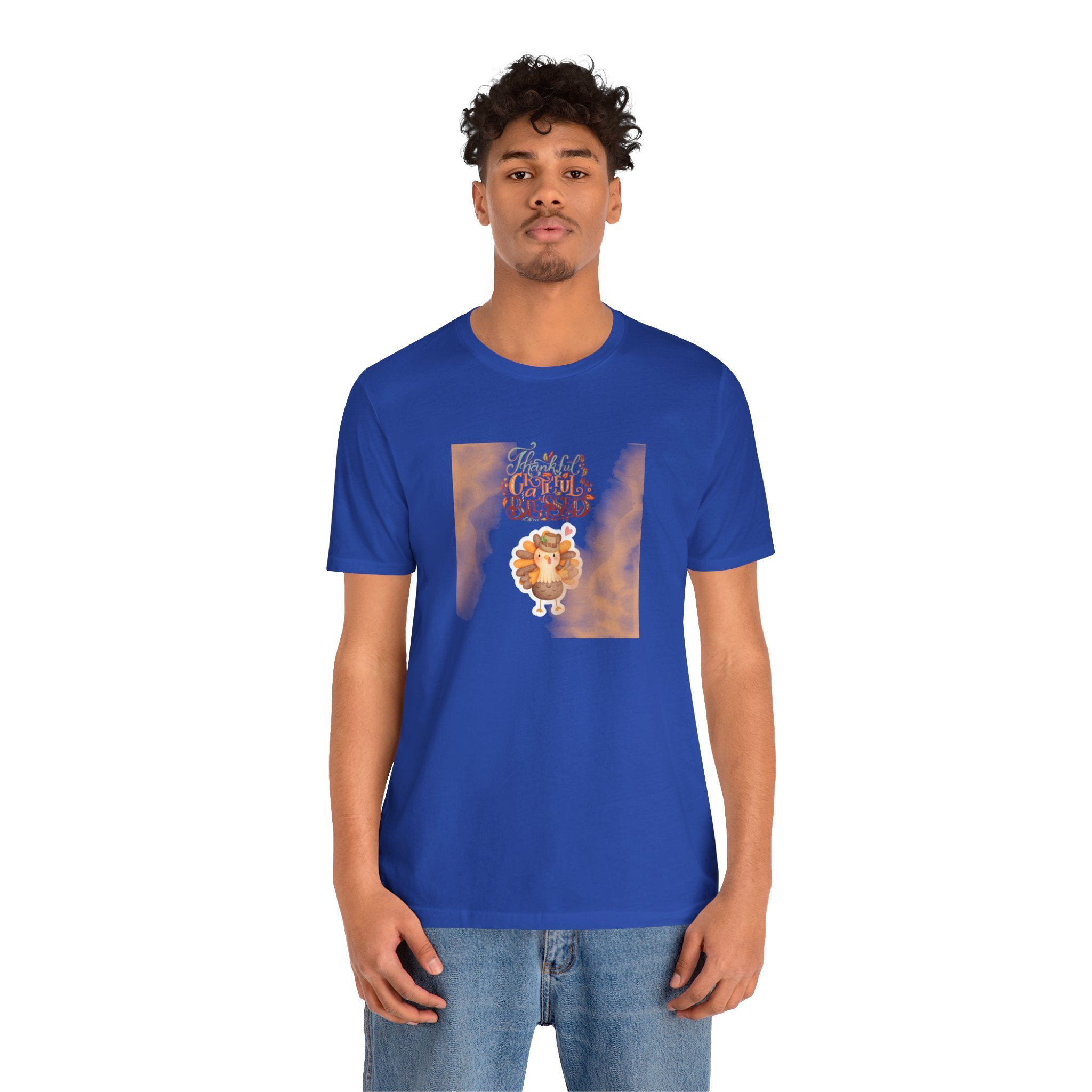 Thankful Grateful Blessed Unisex Jersey Short Sleeve Tee