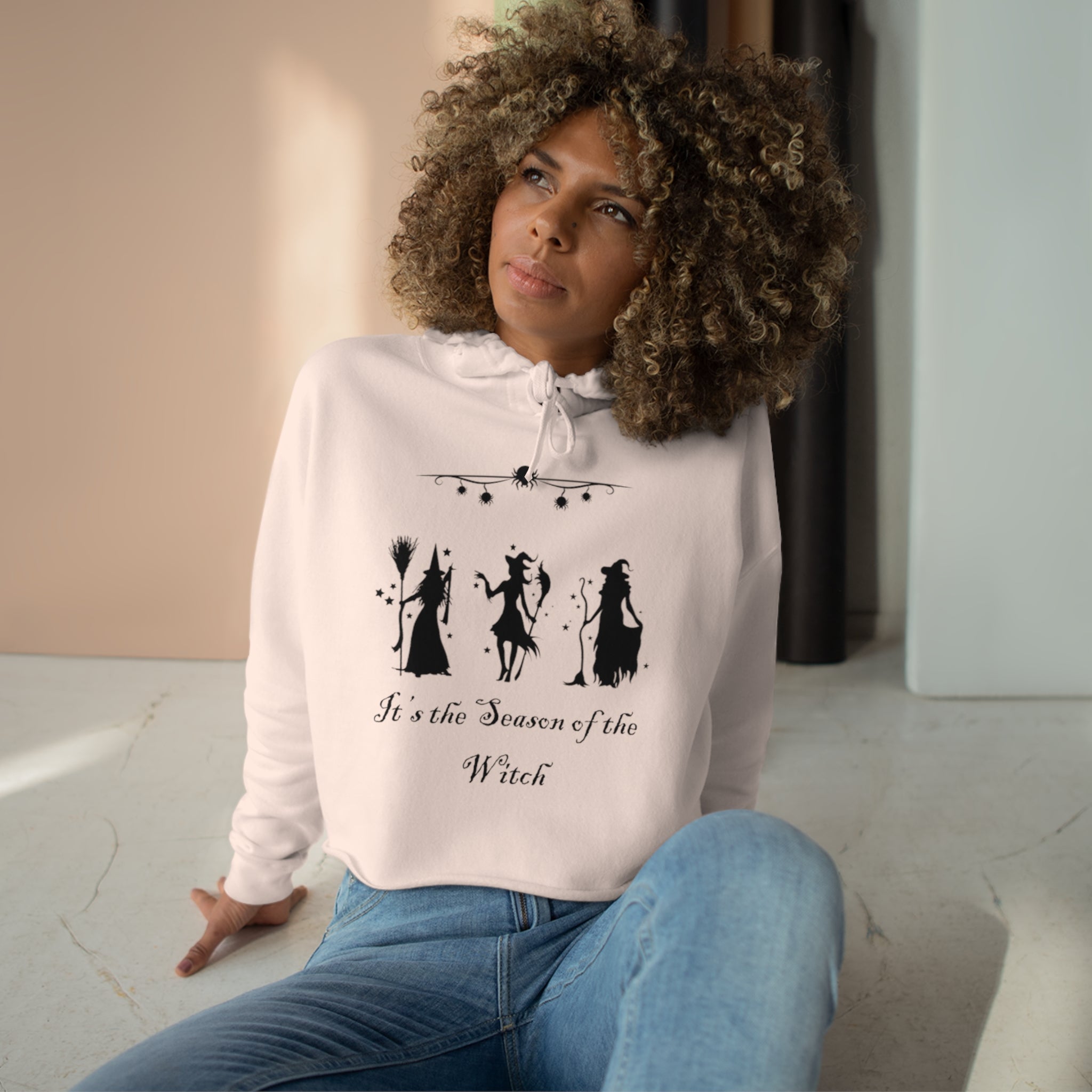 It's The Season of the Witch Crop Hoodie