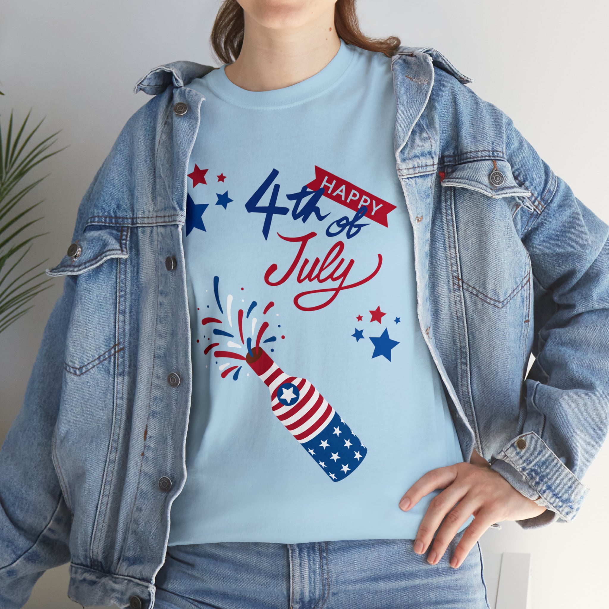 Happy 4th Of July Celebration Unisex Heavy Cotton Tee