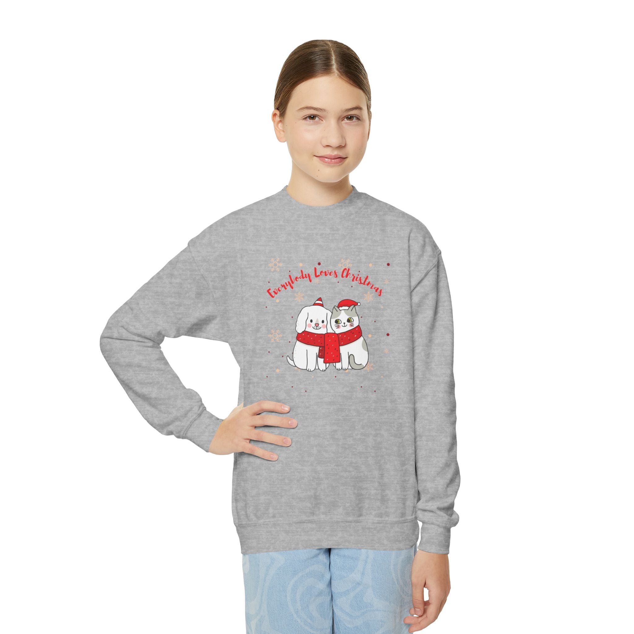 Everybody Love Christmas Youth Crewneck Sweatshirt