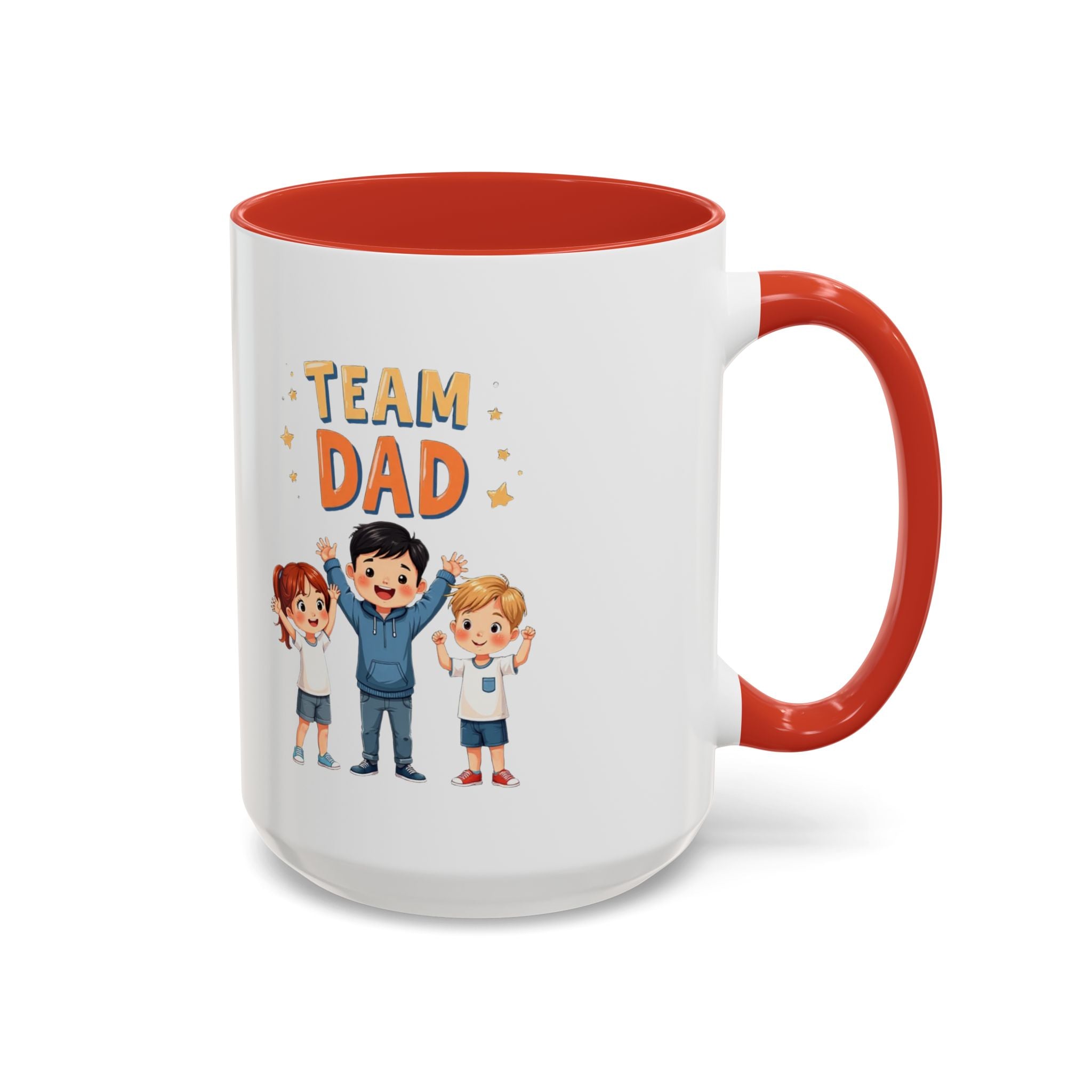 Team Dad Accent Coffee Mug