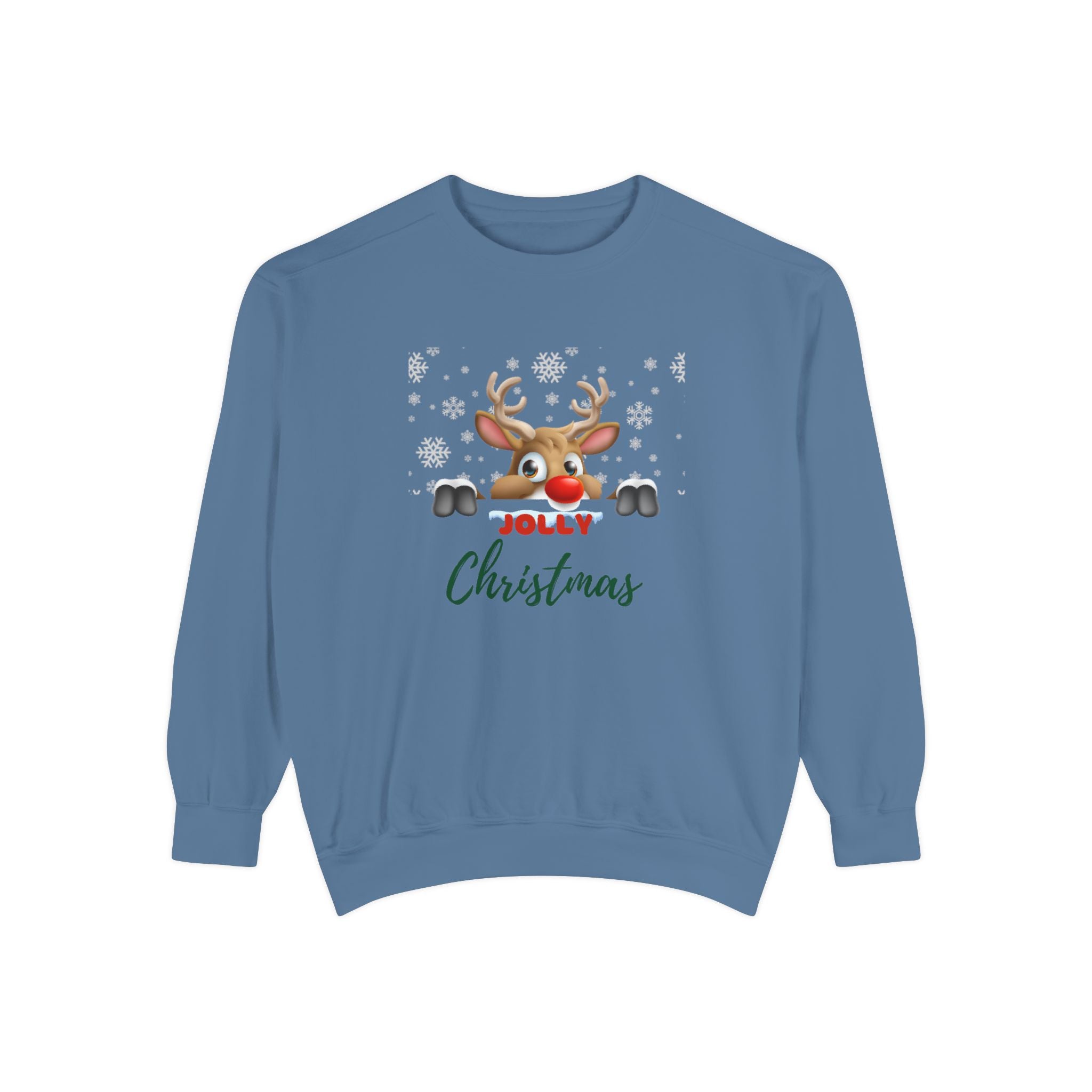 Jolly Christmas Unisex Garment-Dyed Sweatshirt