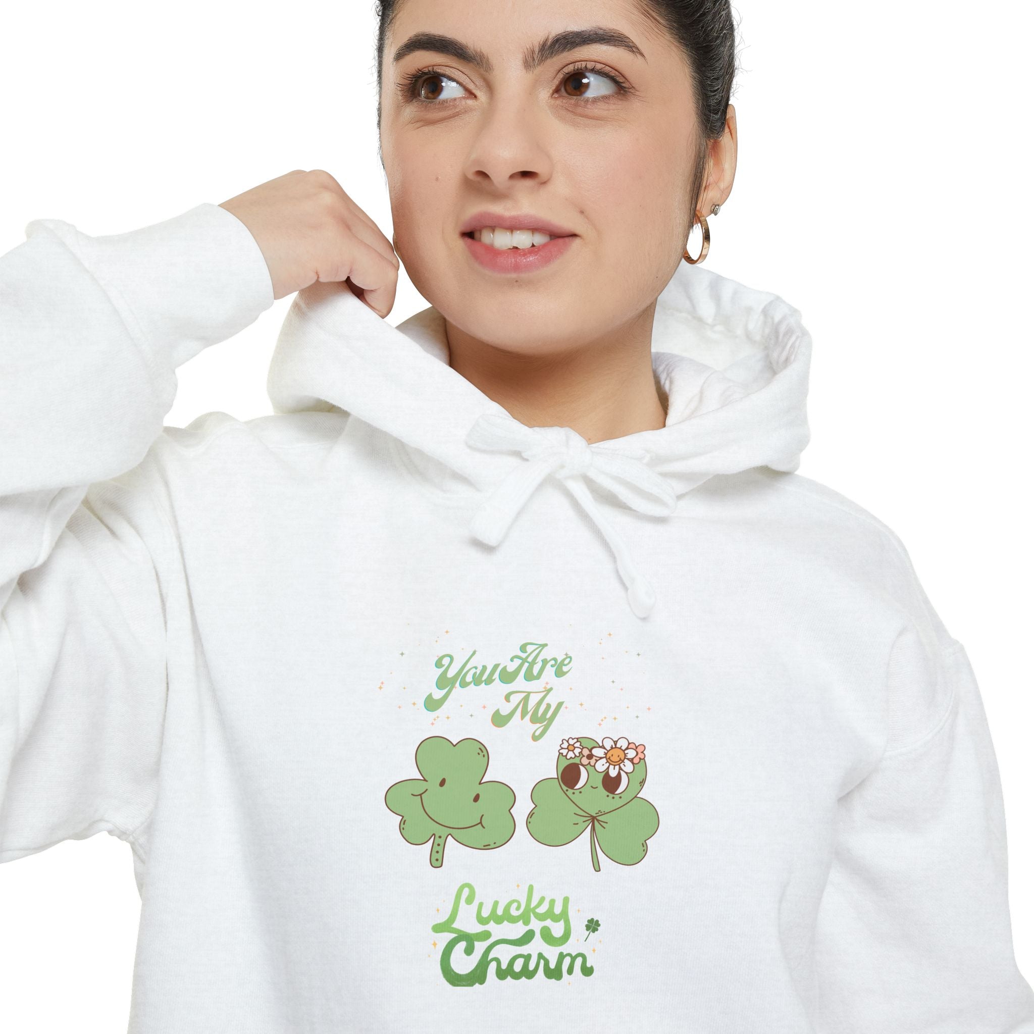 You're My Lucky Charm Unisex Garment-Dyed Hoodie for St. Patrick's Day