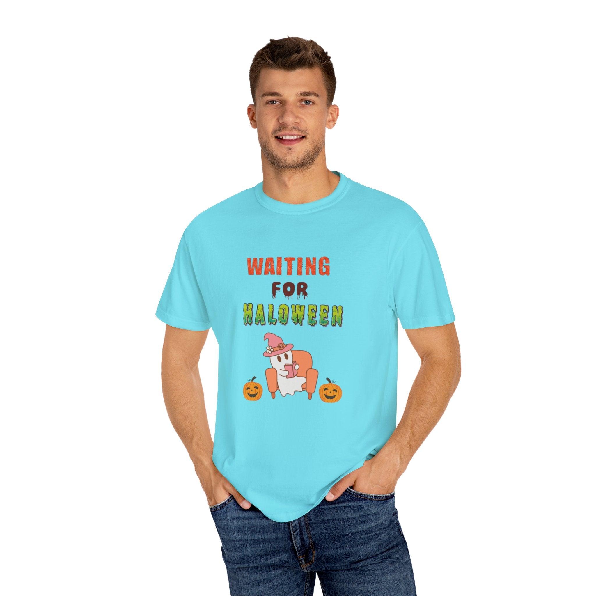 Waiting For Halloween Unisex Garment-Dyed T-shirt