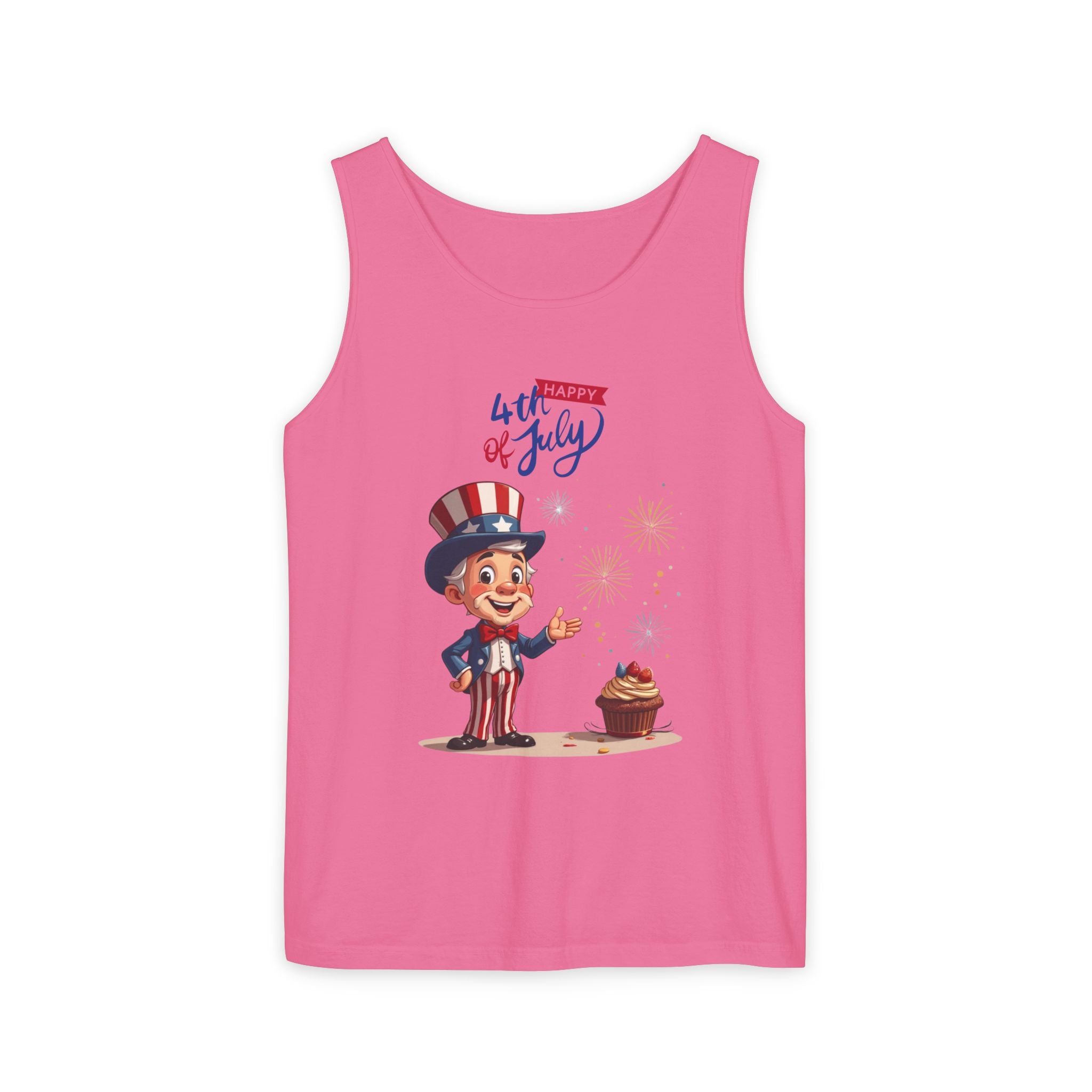 Uncle Sam Happy 4th of July Tank Top Unisex Sleeveless Shirt