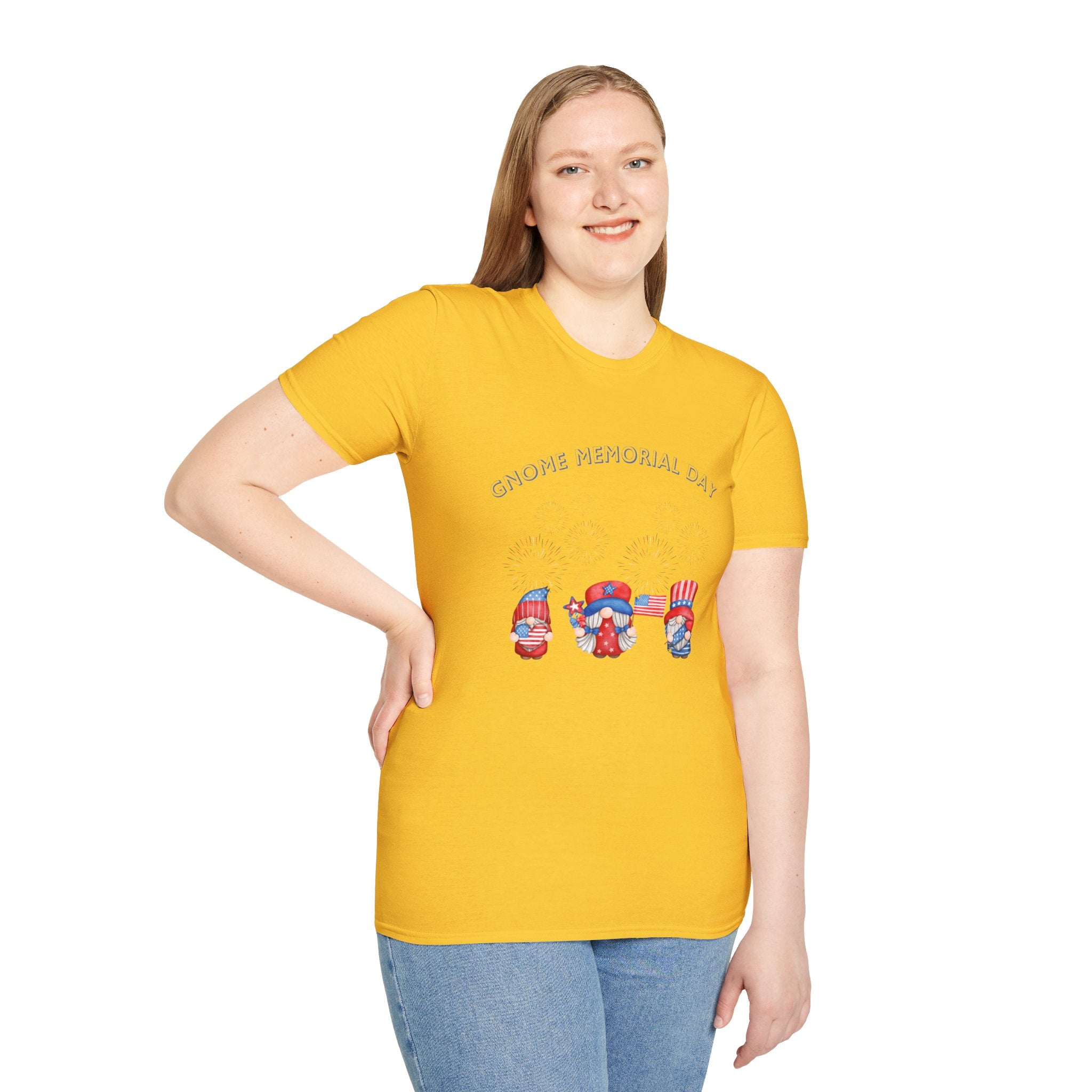 Gnome Memorial Day Unisex T-Shirt - Celebrate with Fun Design